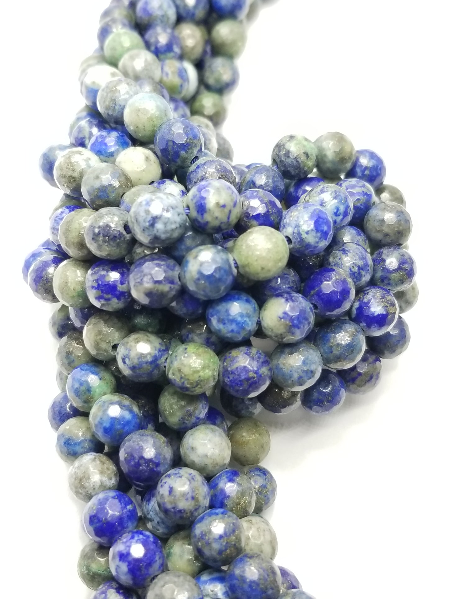 Azurite Malachite (Round)(Faceted)(16"Strand)