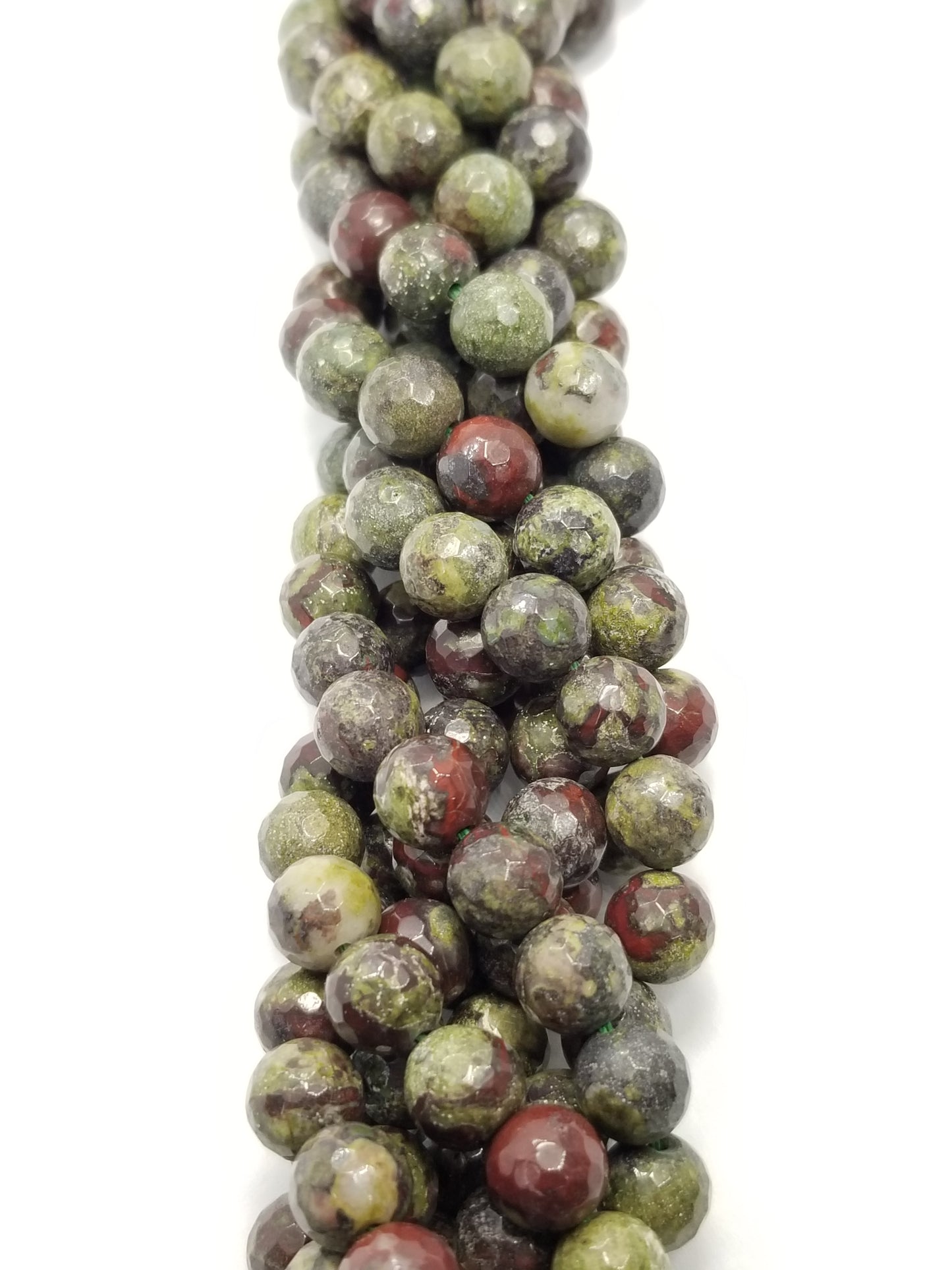 Dragon's Blood Jasper (Round)(Faceted)(16"Strand)