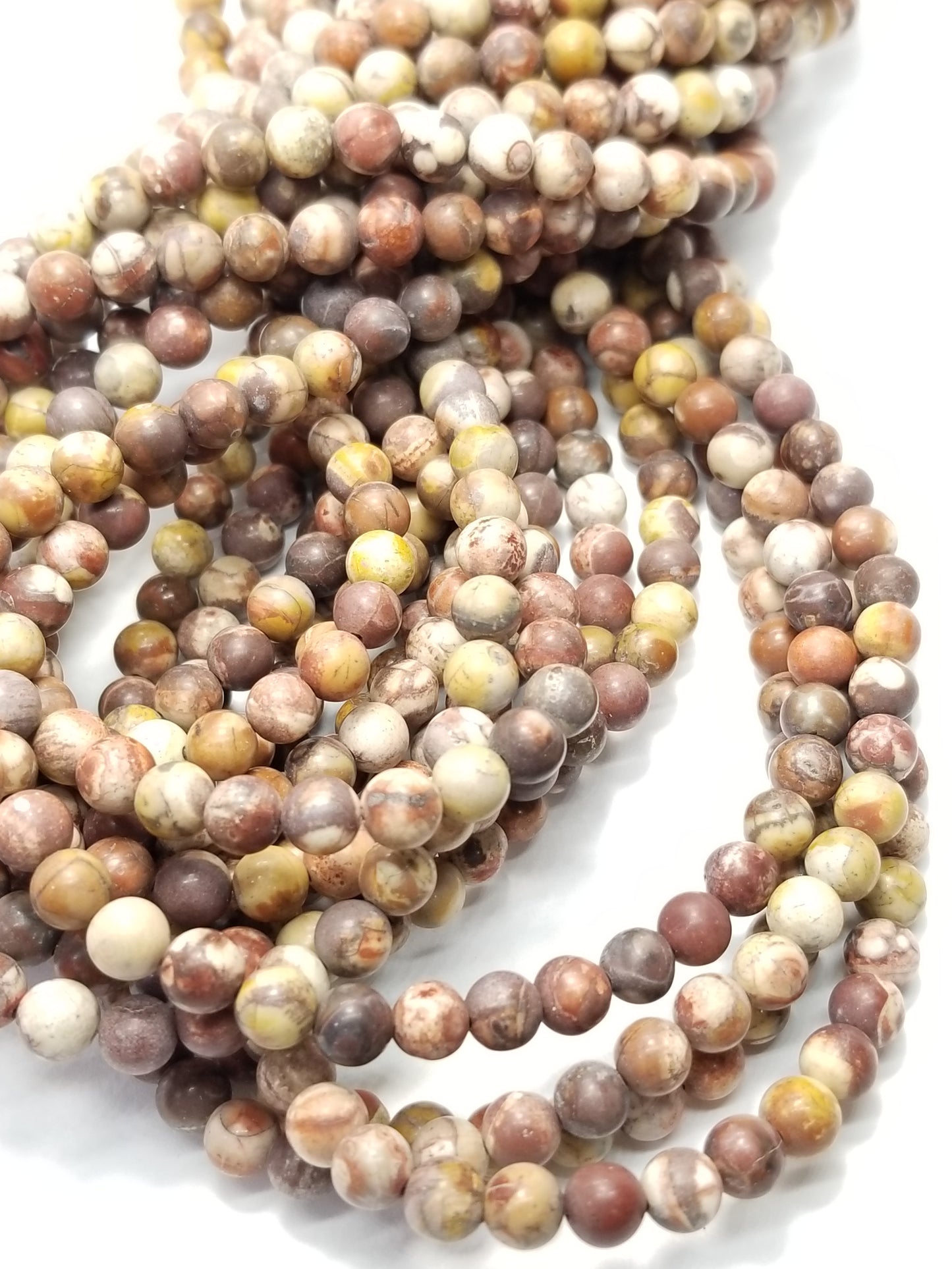 Bird's Eye Rhyolite (Round)(Matte)(16"Strand)
