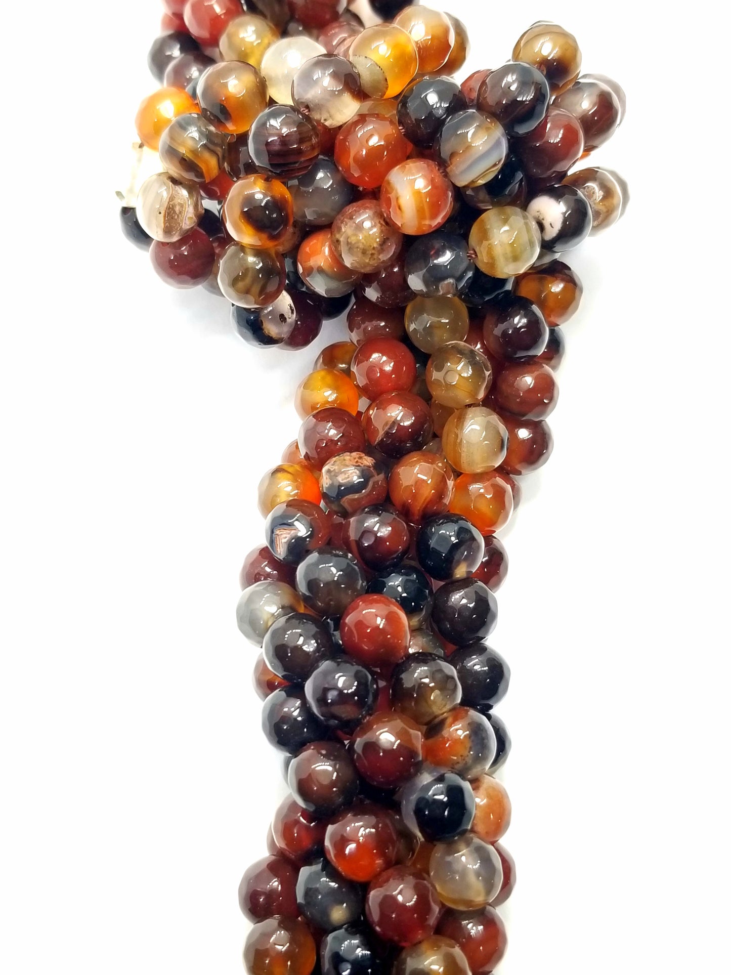 Brazilian Agate (Round)(Faceted)(16"Strand)