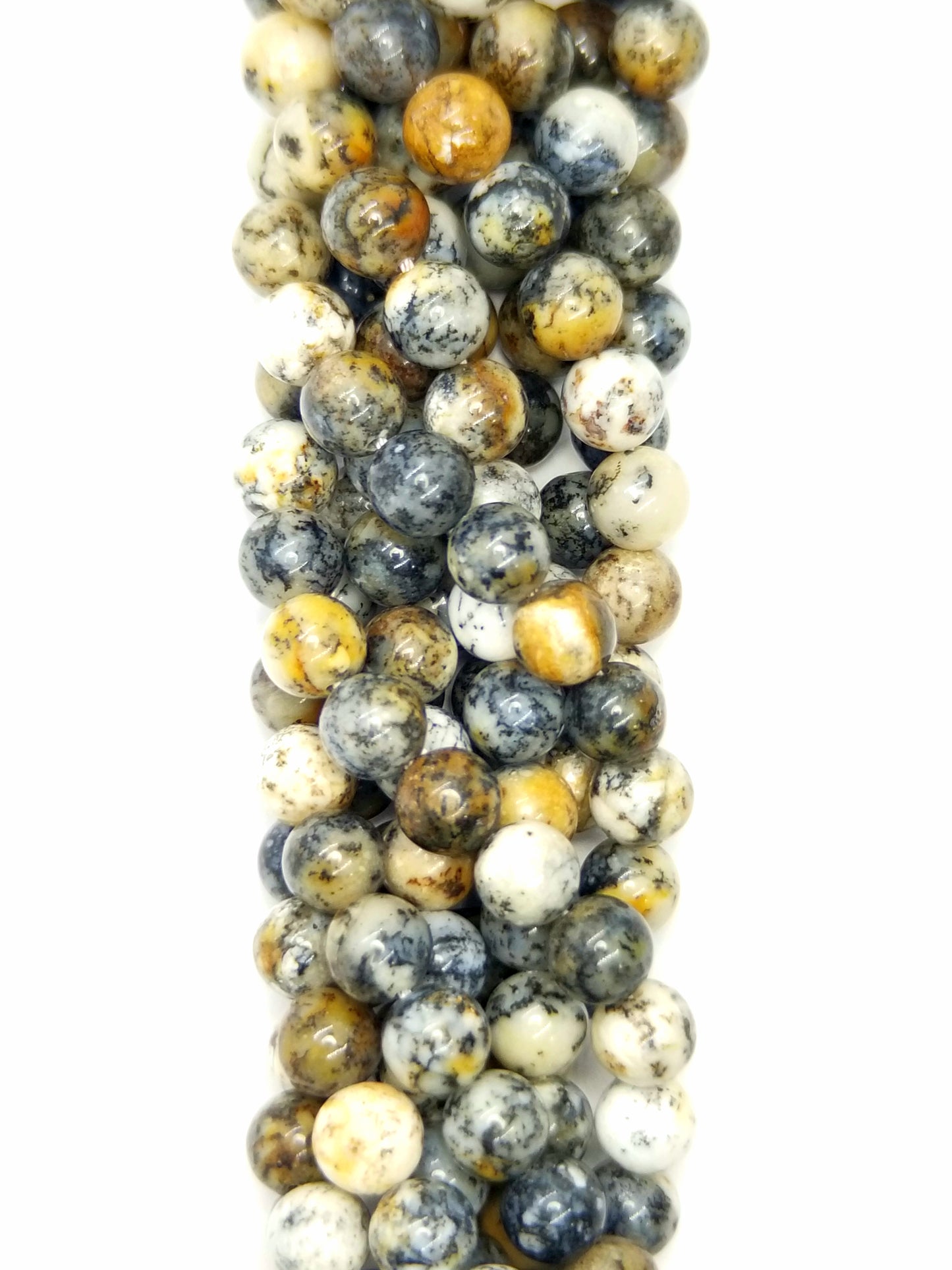 Dendritic Opal (Mix)(Round)(Smooth)(16"Strand)