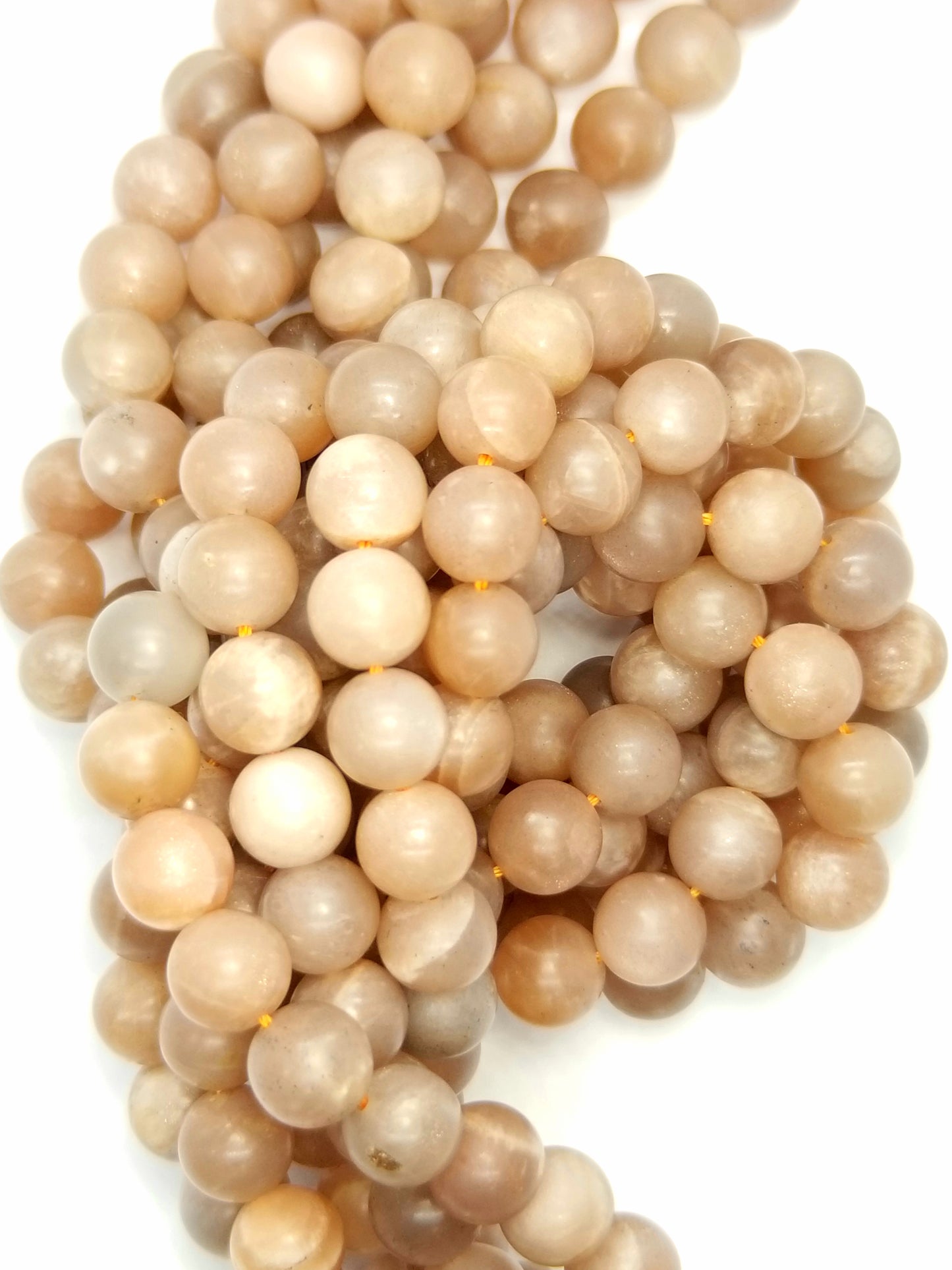 Peach Moonstone (Round)(Matte)(16"Strand)