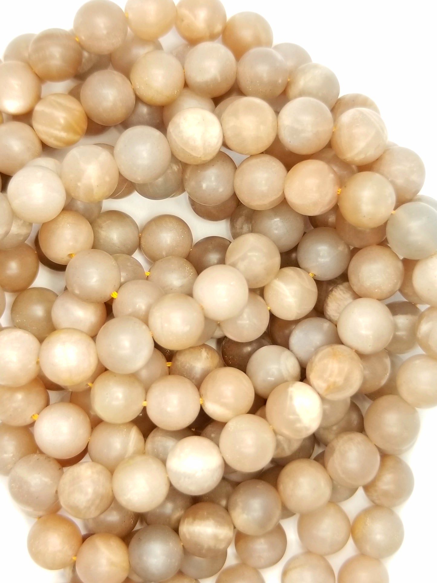 Peach Moonstone (Round)(Matte)(16"Strand)