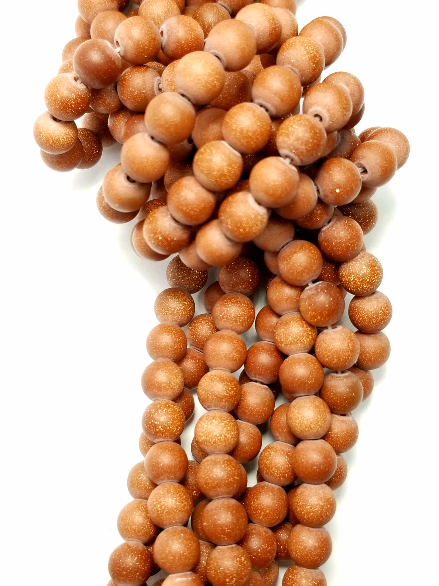 Goldstone (Round)(Matte)(16"Strand)