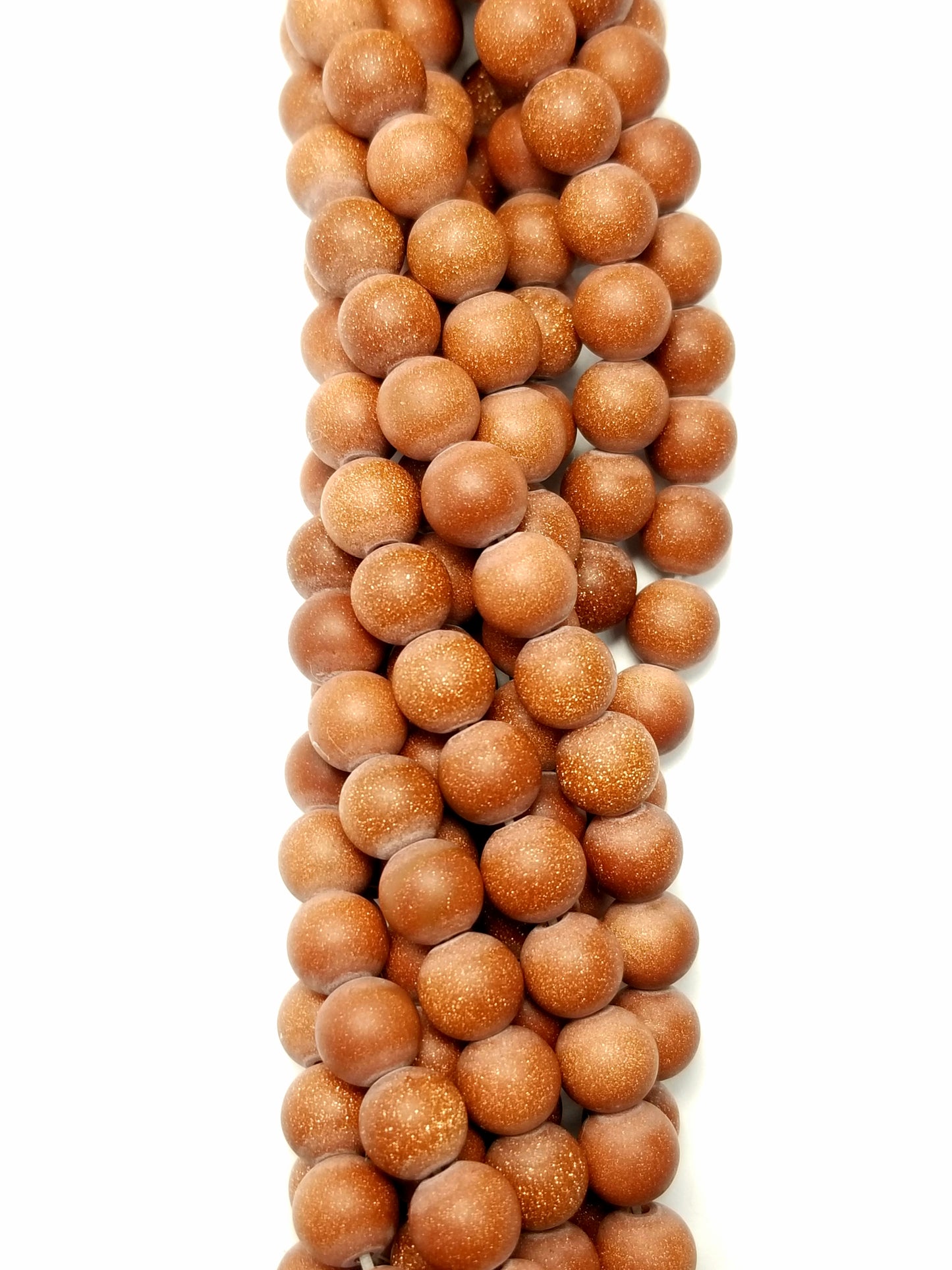 Goldstone (Round)(Matte)(16"Strand)