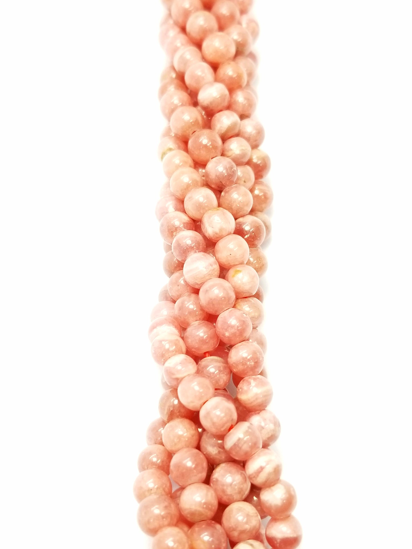 Rhodochrosite (Round)(Smooth)(16"Strand)