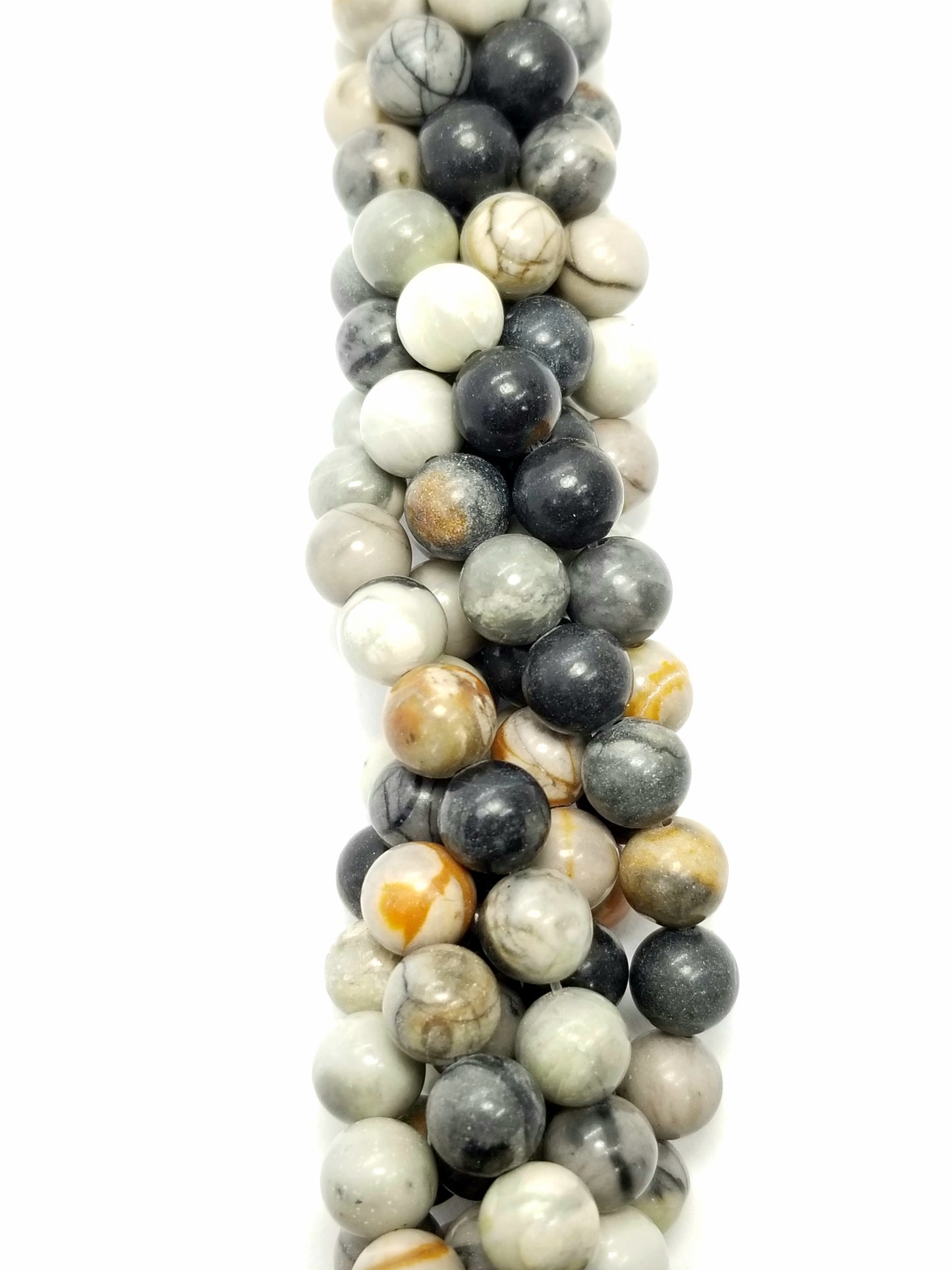 Picasso Jasper (Round)(Smooth)(16"Strand)