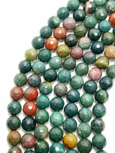 Blood Stone (Round)(Faceted)(16"Strand)