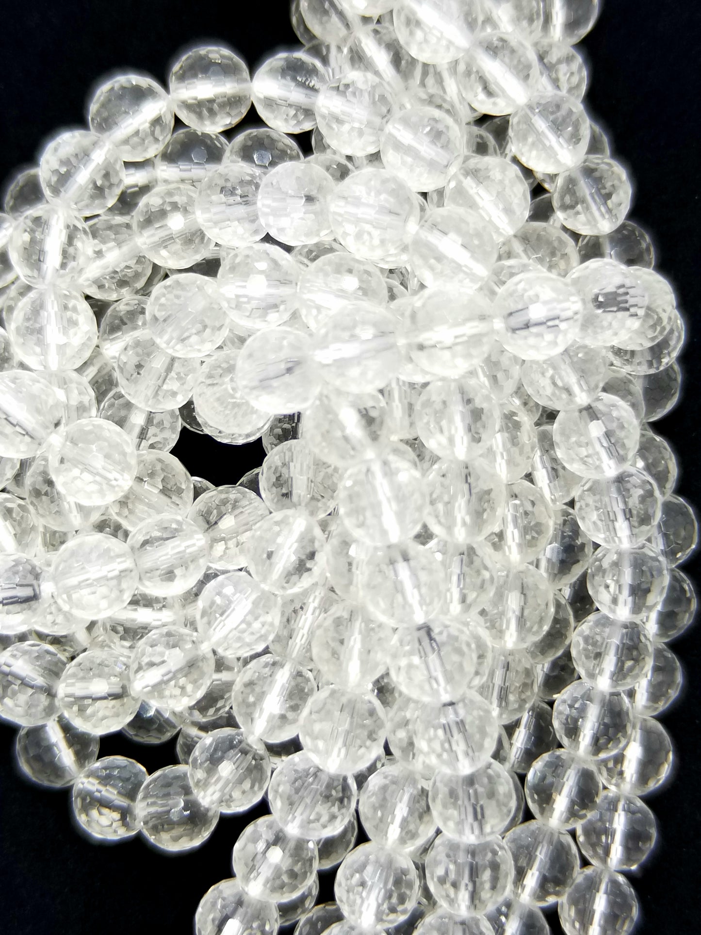 Quartz (Round)(Faceted)(16"Strand)