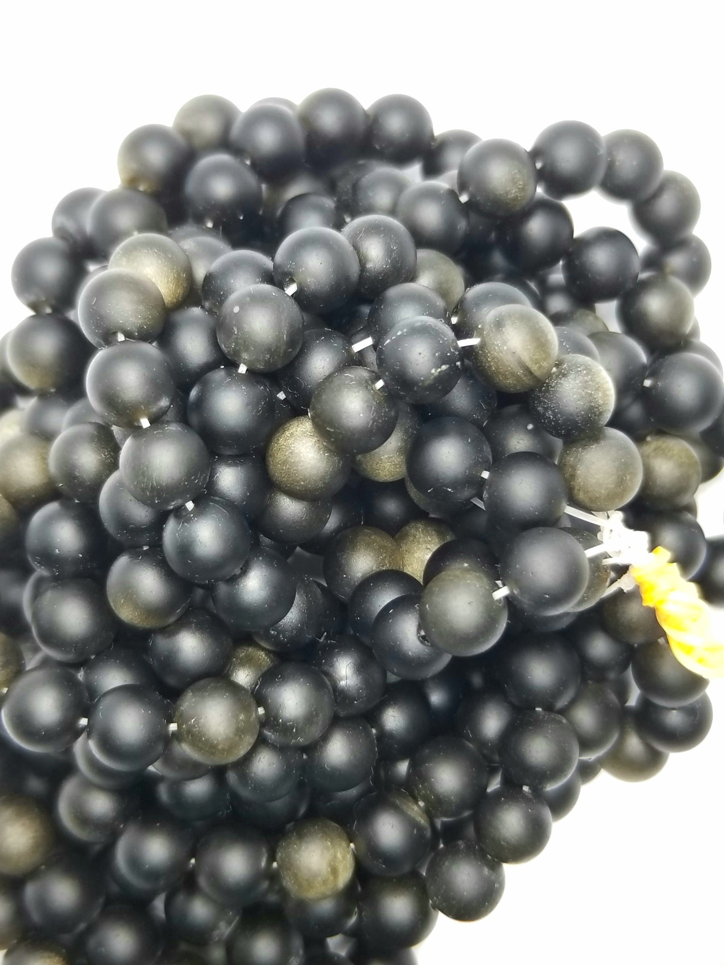 Golden Obsidian (Round)(Matte)(4mm)(6mm)(8mm)(10mm)(16"Strand)