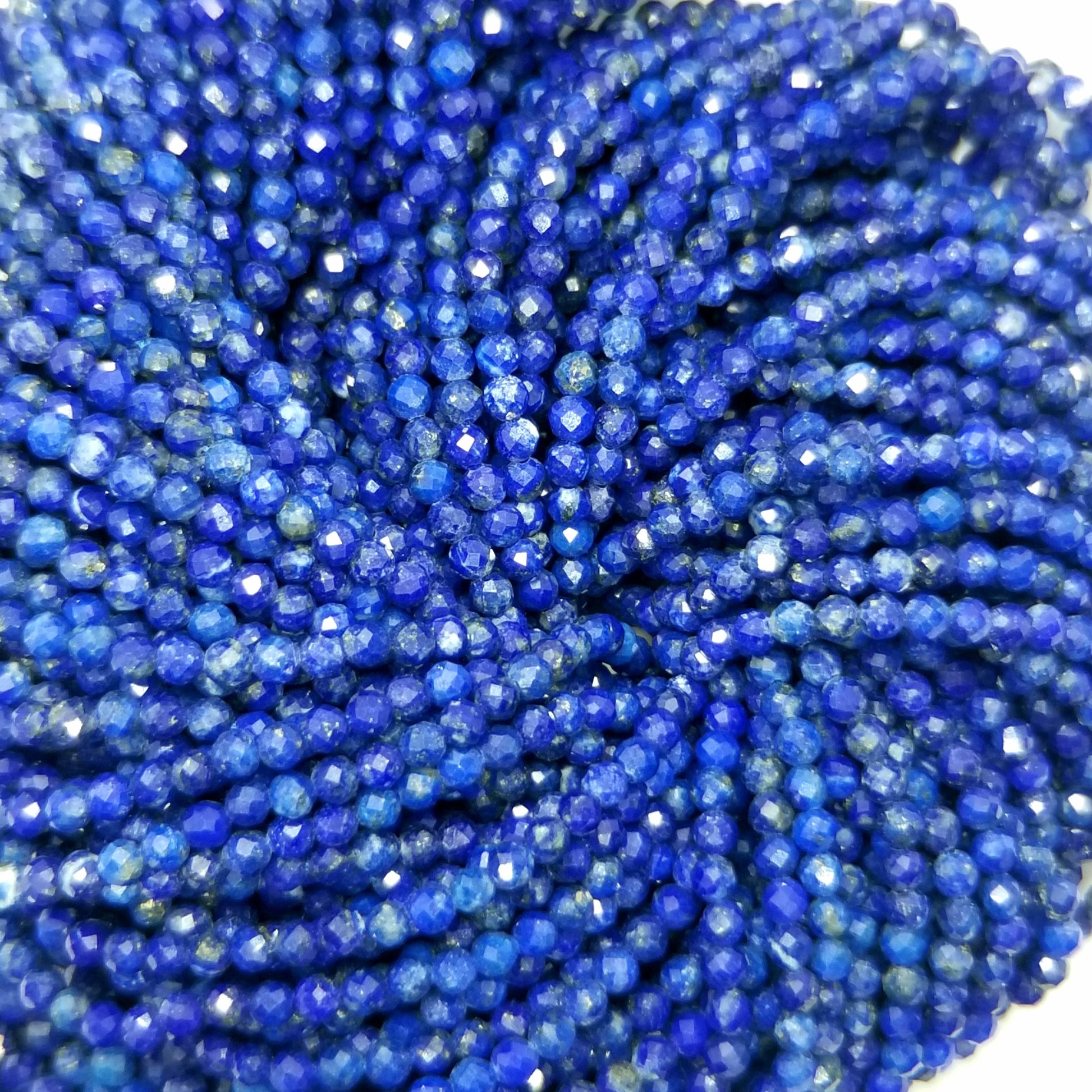Lapis Lazuli Micro Faceted 3mm 4mm