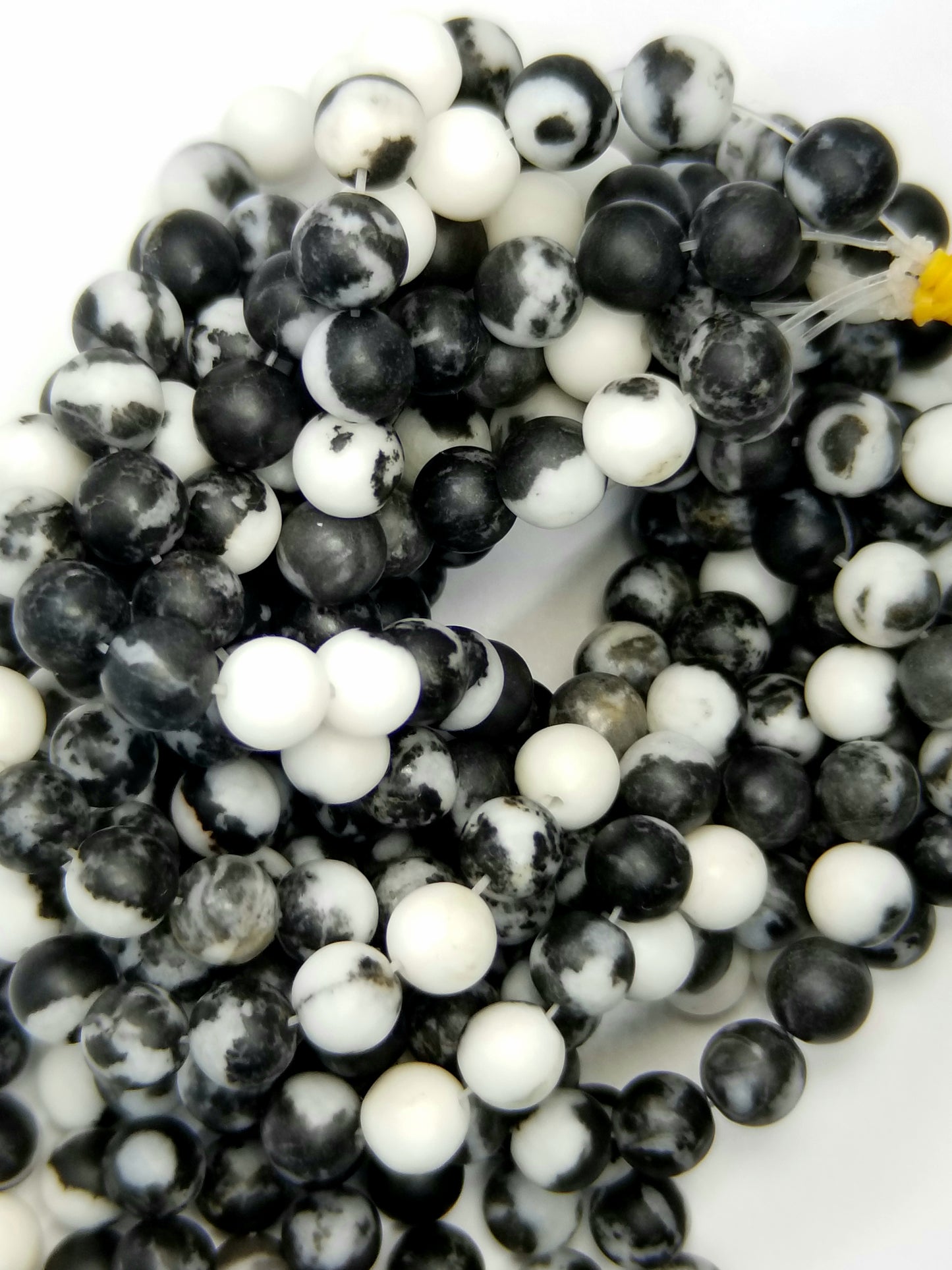 Zebra Jasper (Round)(Matte)(16"Strand)