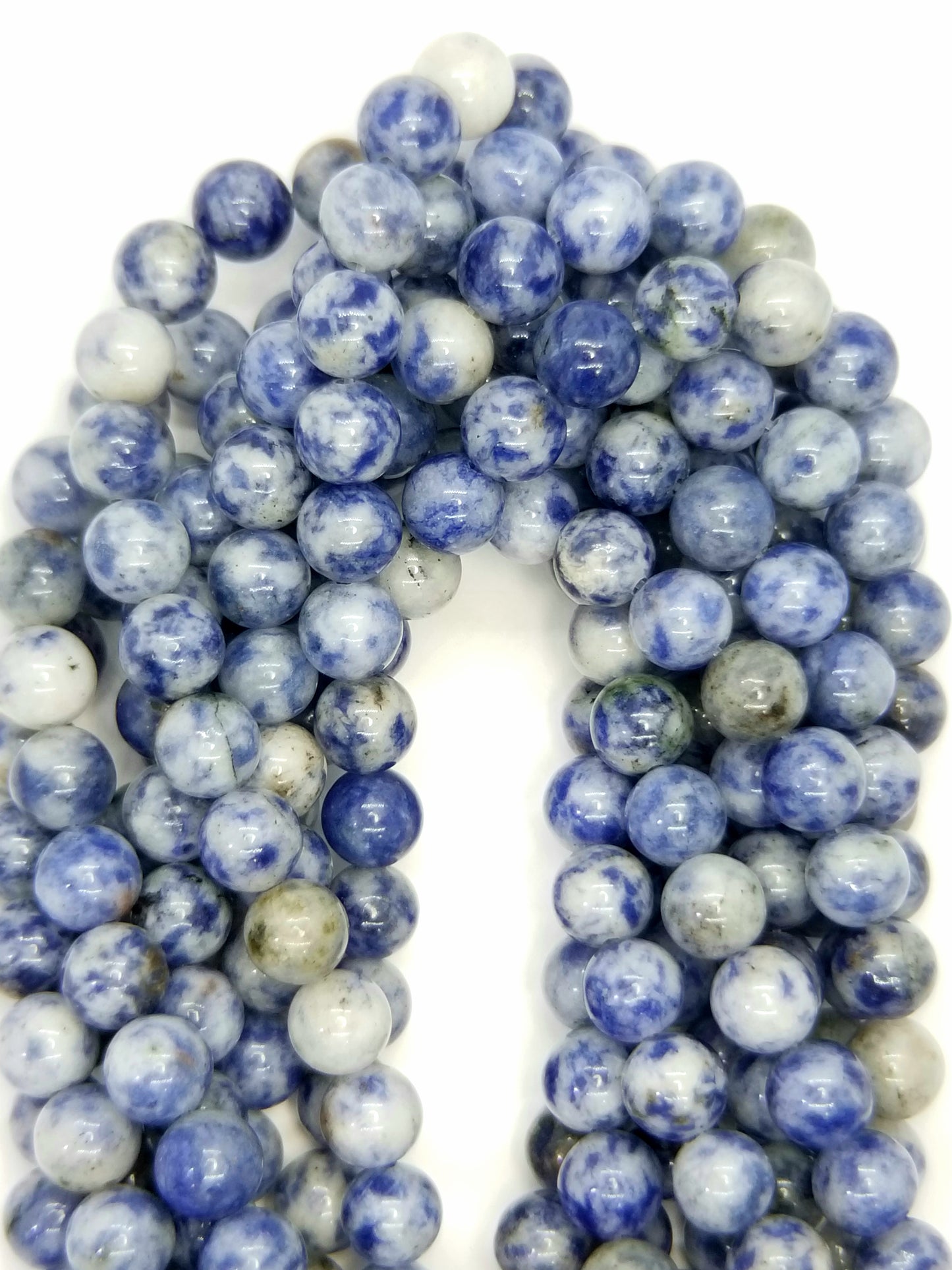 Light Sodalite (Round)(Smooth)(16"Strand)