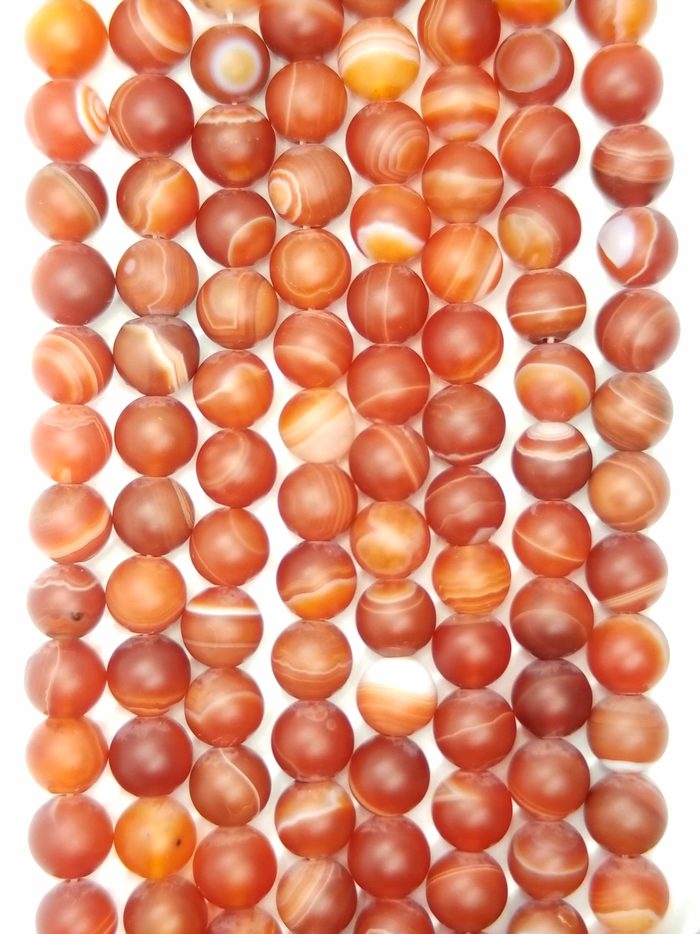 Red Sardonyx (Round)(Matte)(16"Strand)