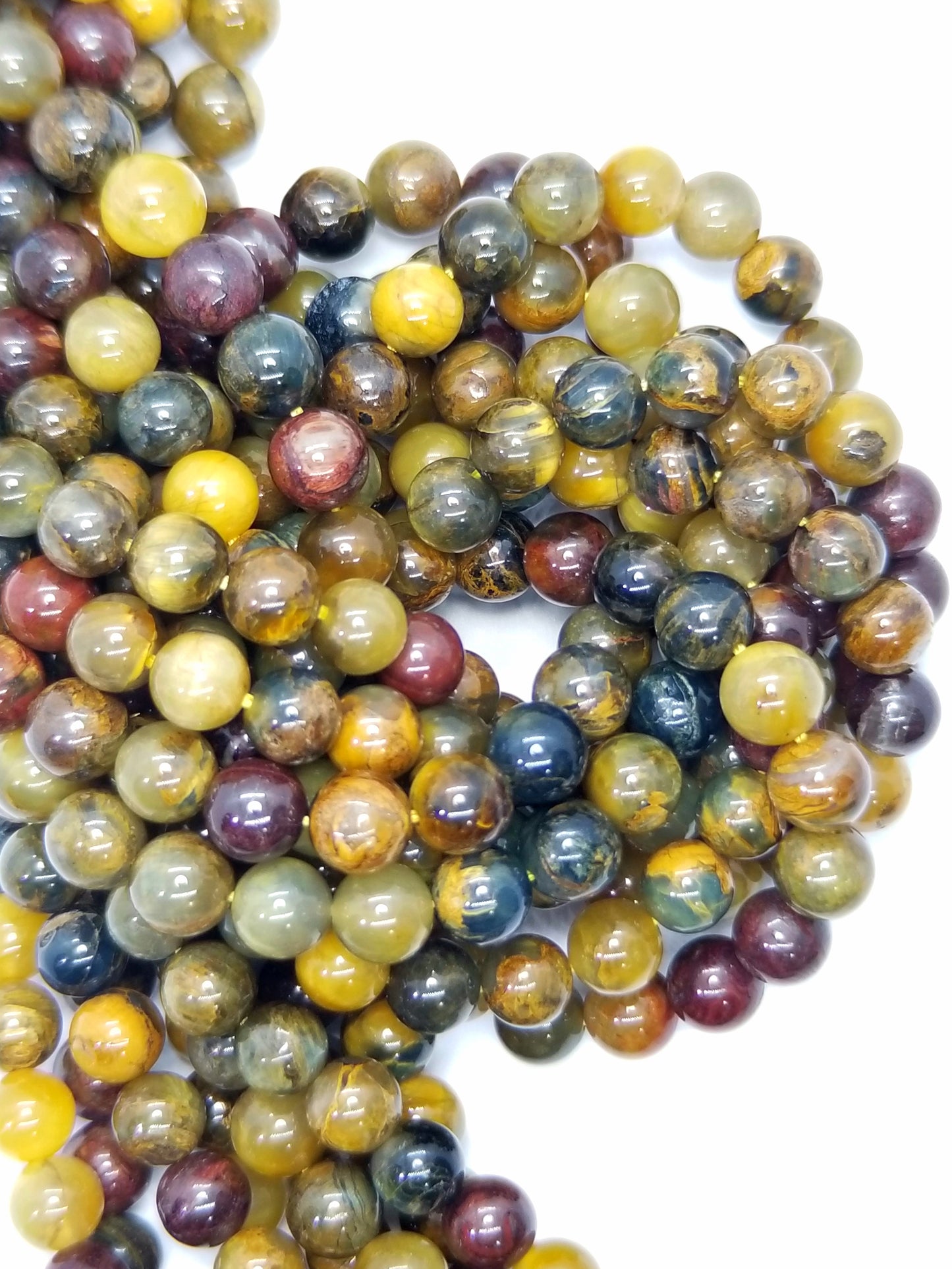 Golden Pietersite (Round)(Smooth)(16"Strand)