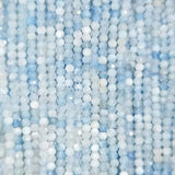 Aquamarine (Rondelle)(Micro)(Faceted)(4x3mm)(16"Strand)