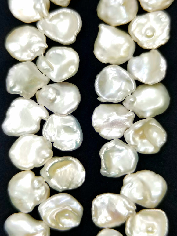 Cornflake Pearls (Fresh Water)(Keshi)(Cream)(15mm)(16