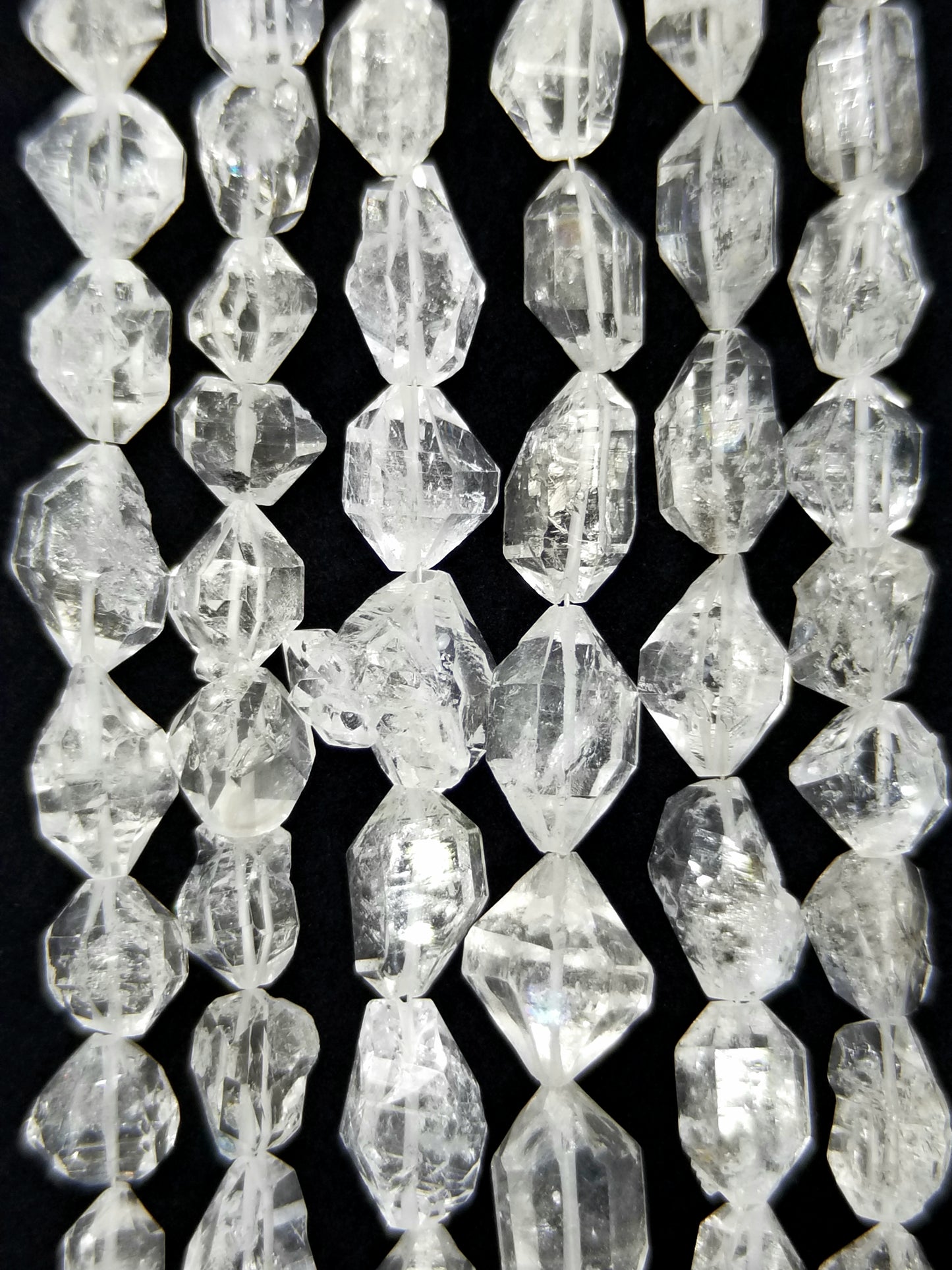 Herkimer Diamonds Quartz (Free Form)(Lengthwise)(16"Strand)