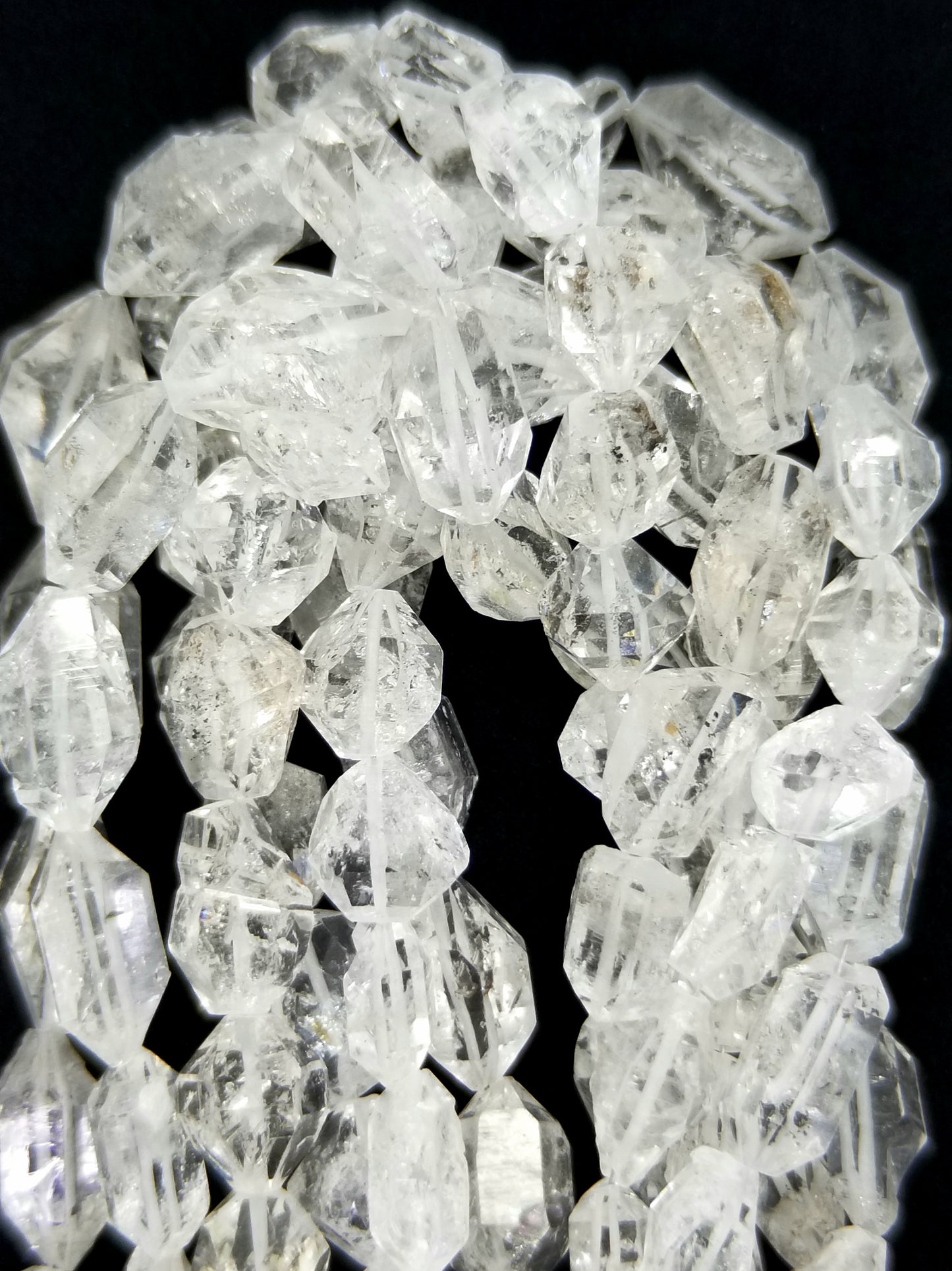 Herkimer Diamonds Quartz (Free Form)(Lengthwise)(16"Strand)