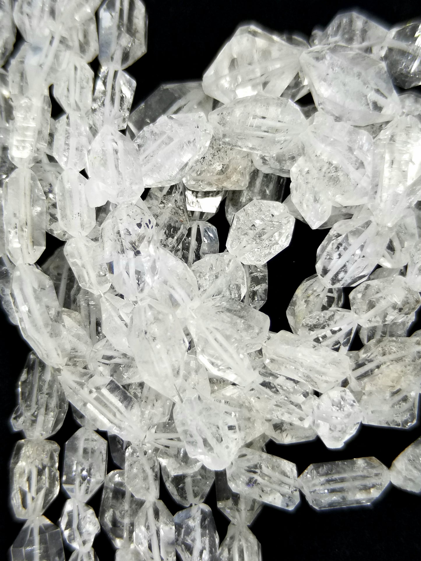 Herkimer Diamonds Quartz (Free Form)(Lengthwise)(16"Strand)