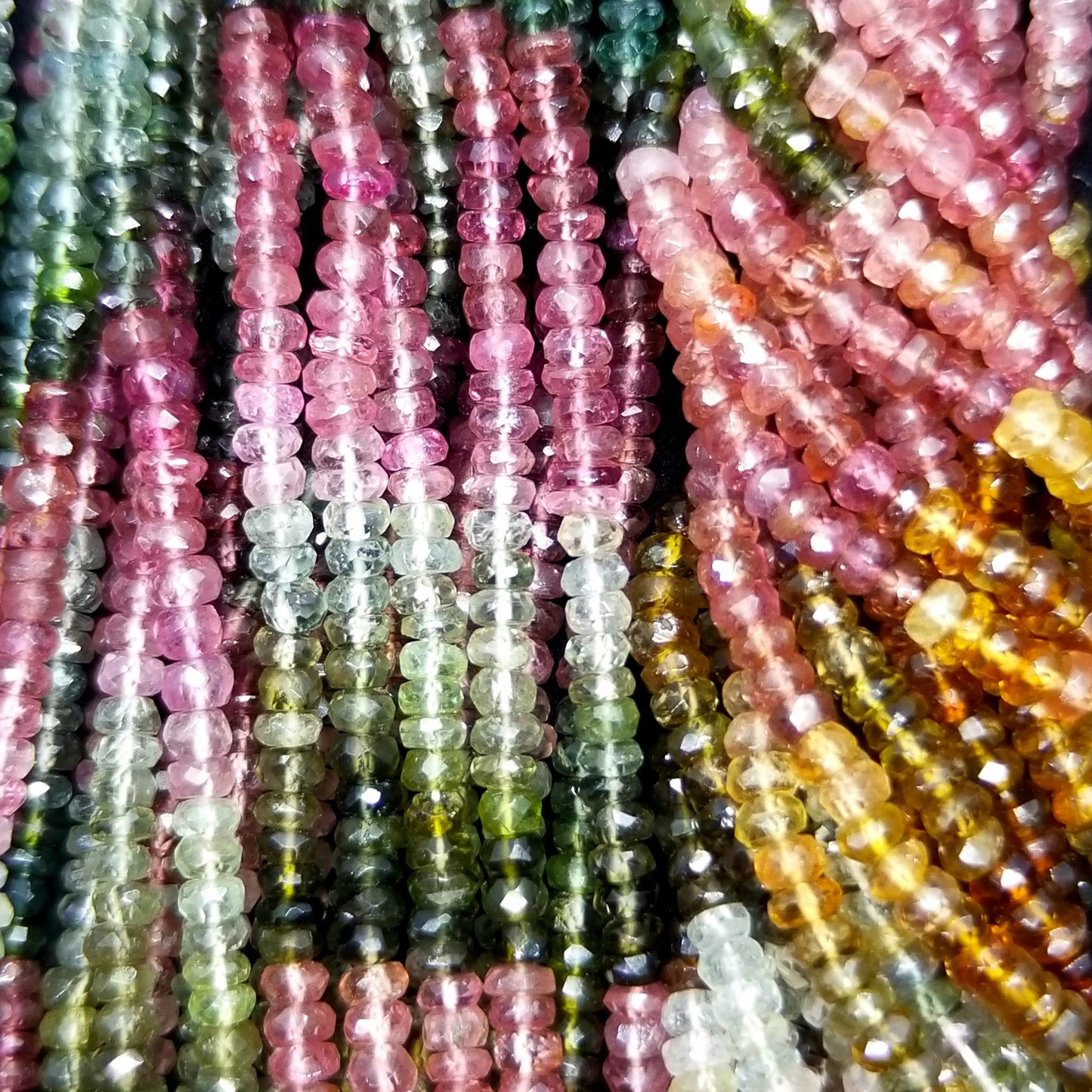 Watermelon Tourmaline (Rondelle)(Micro)(Faceted)(4x2mm)(AAA)(15.5"Strand)