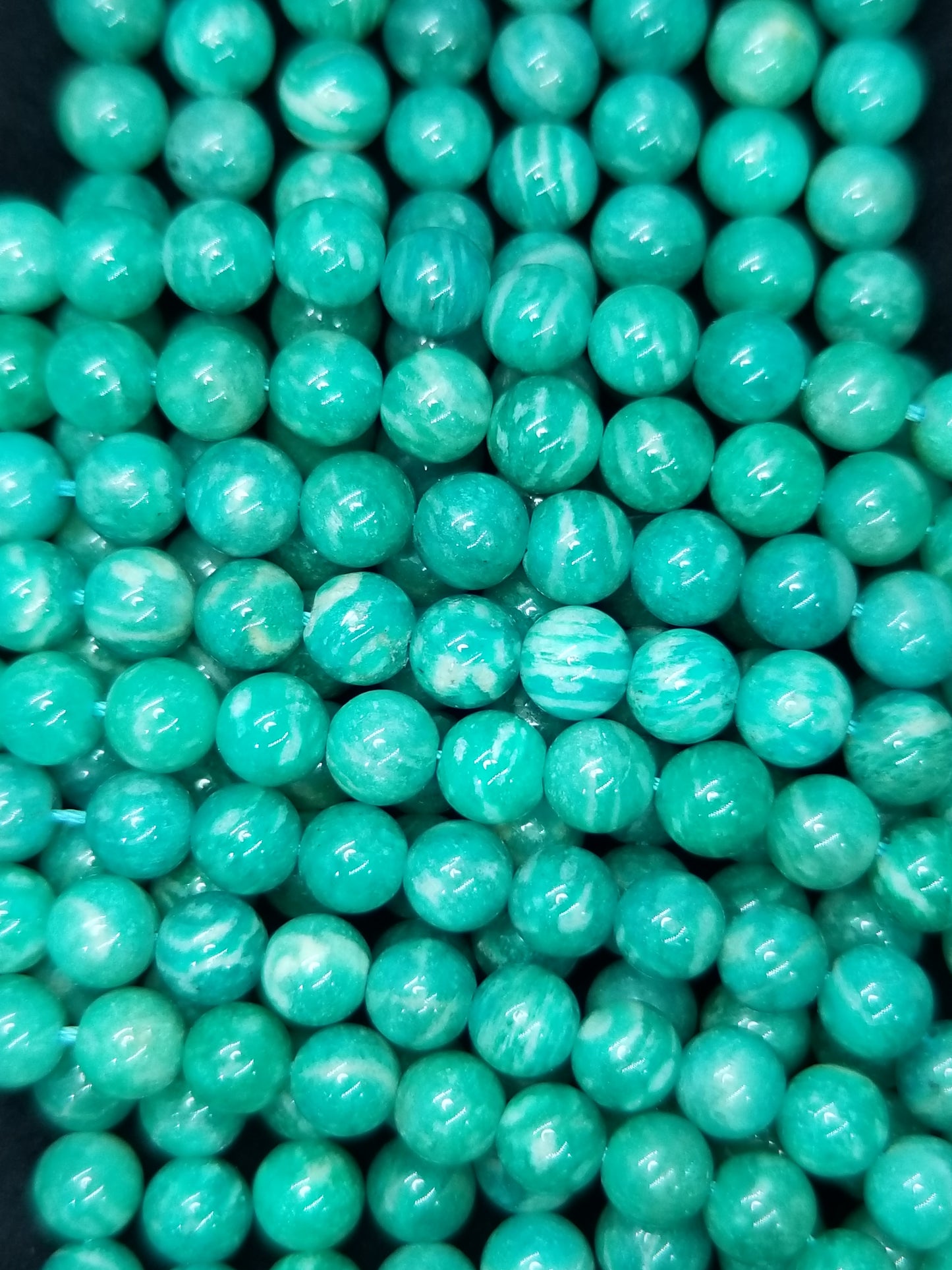Russian Amazonite (Round)(Smooth)(16"Strand)