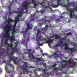 Amethyst (Round)(Faceted)(Premium)(AAA)(16"Strand)