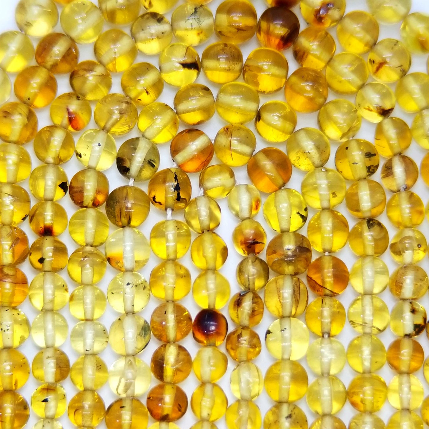 Amber (Round)(Smooth)(Graduated)(A)(20"Strand)