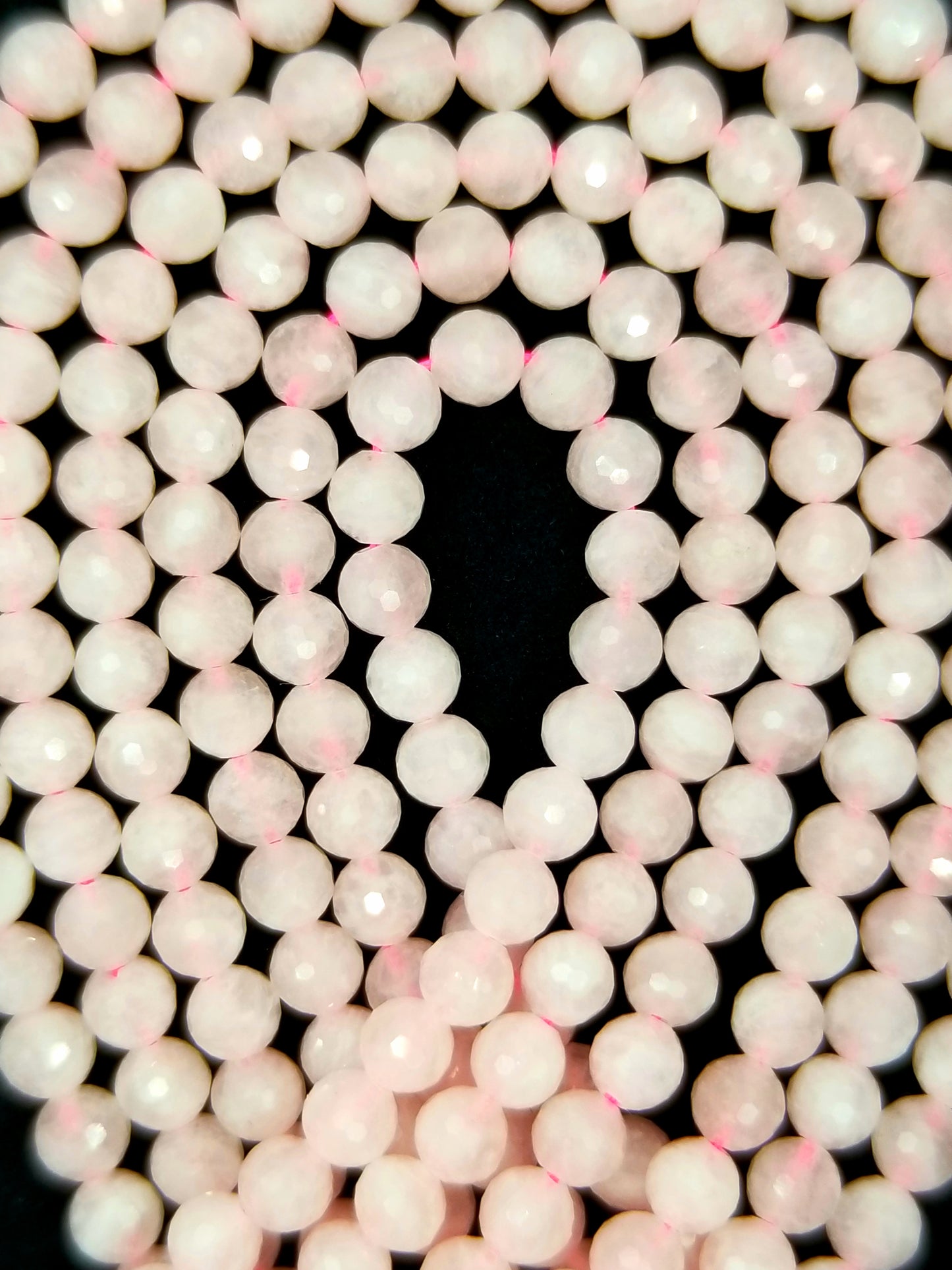 Madagascar Rose Quartz (Round)(Faceted)(16"Strand)