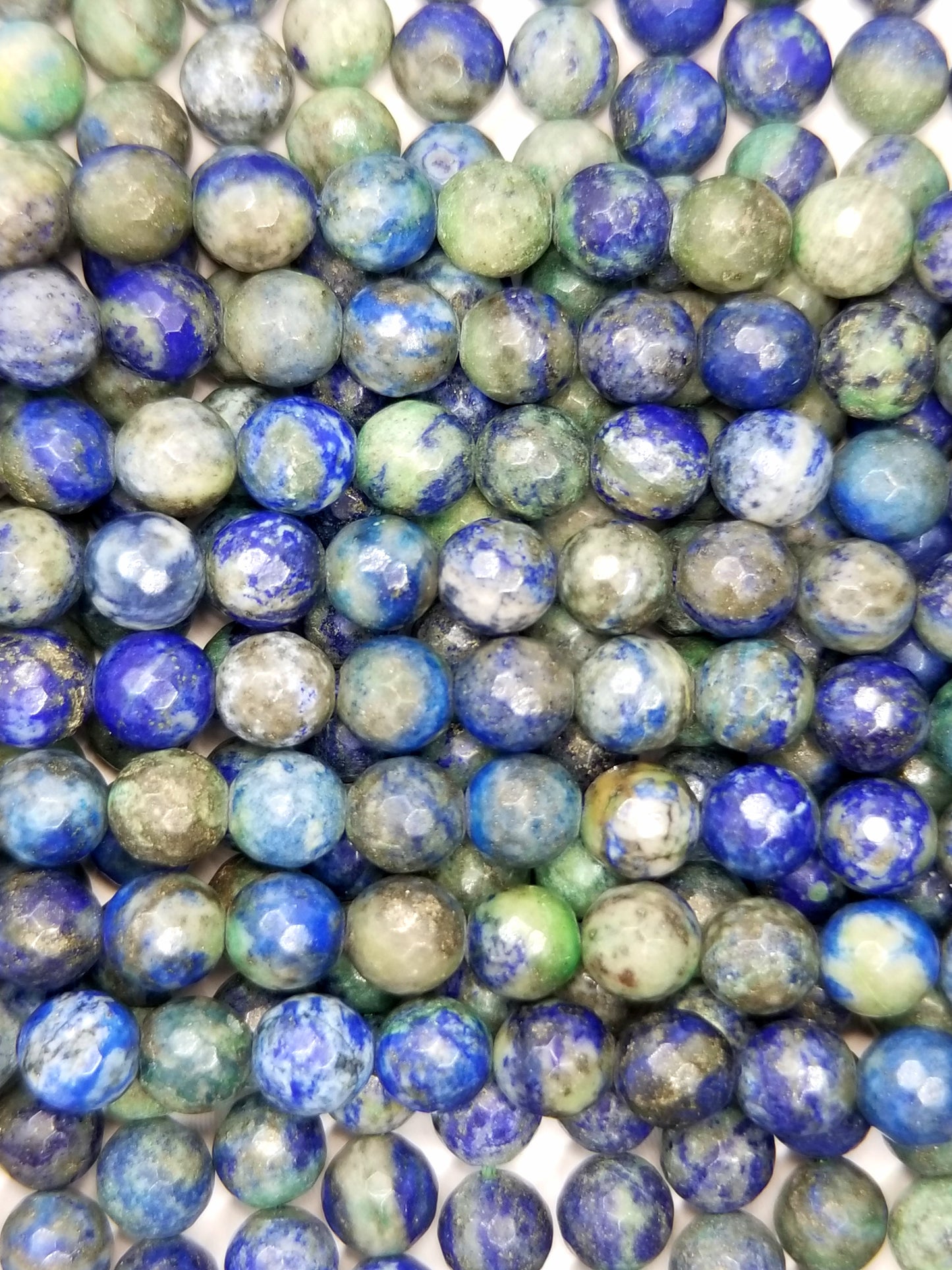 Azurite Malachite (Round)(Faceted)(16"Strand)