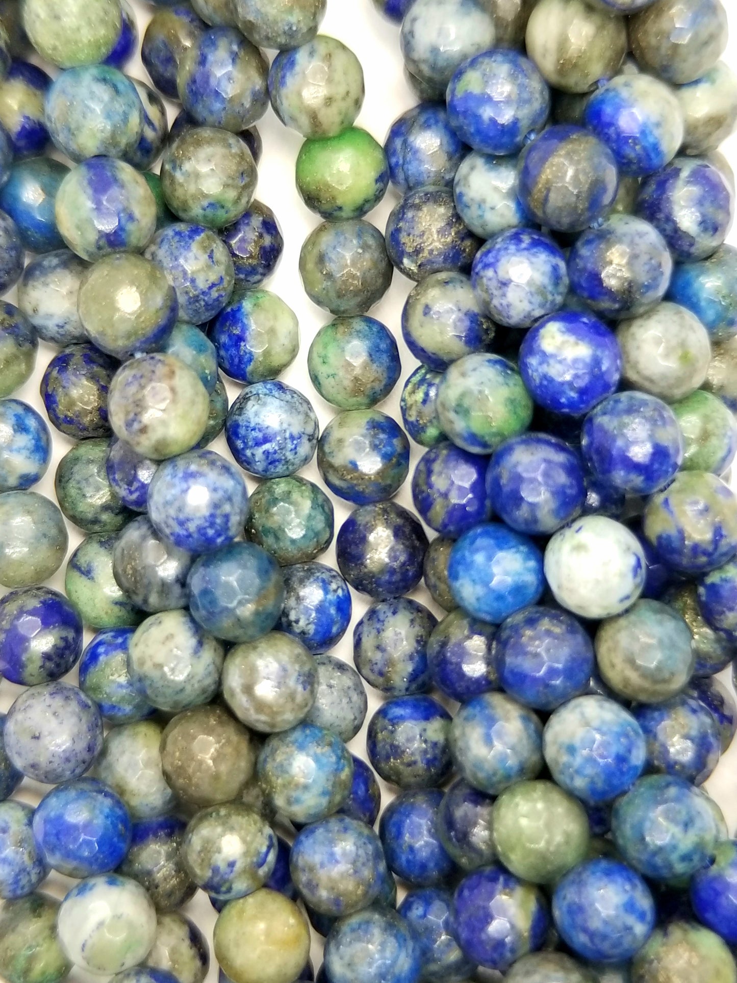 Azurite Malachite (Round)(Faceted)(16"Strand)