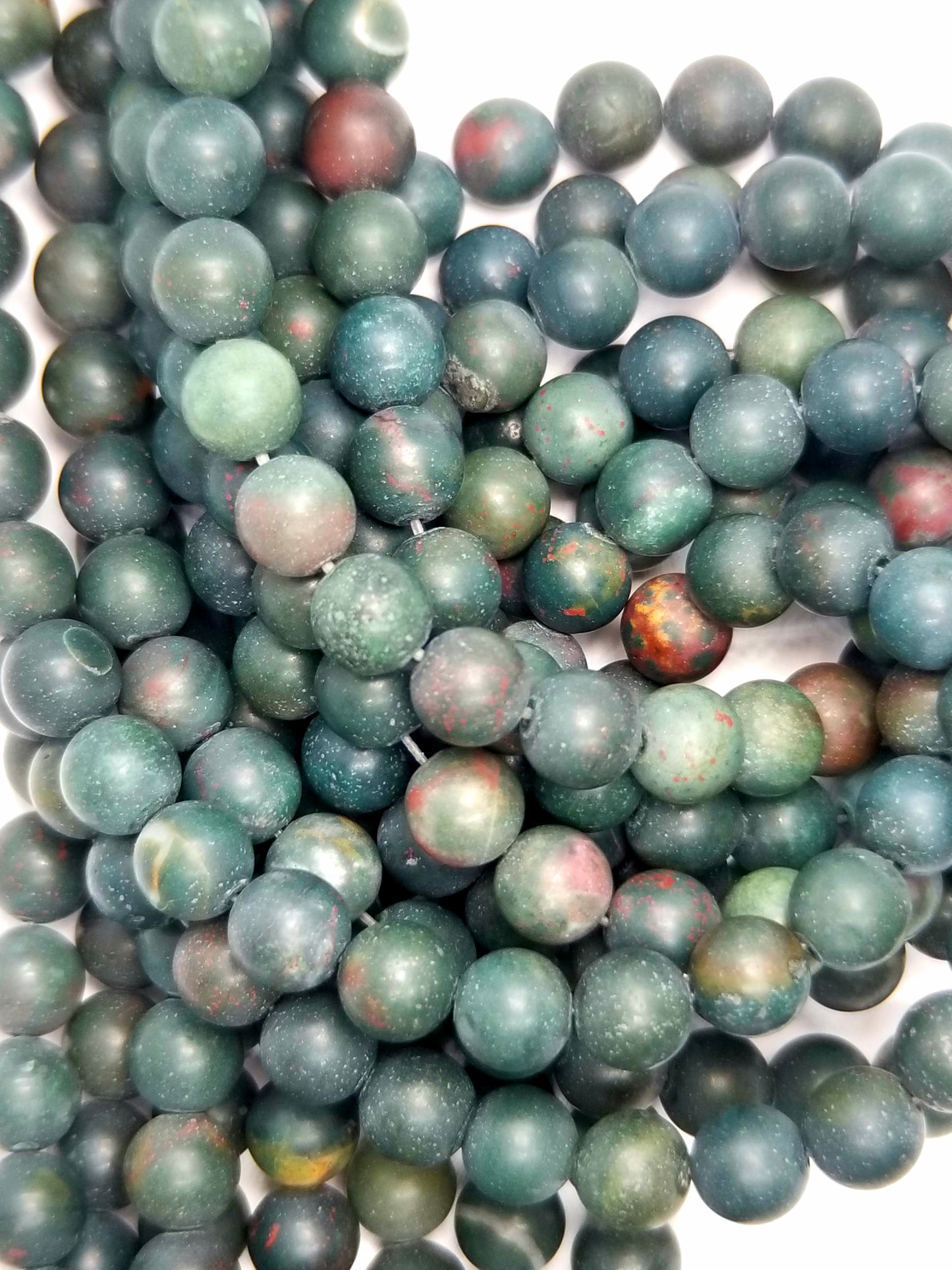 Blood Stone (Round)(Matte)(16"Strand)