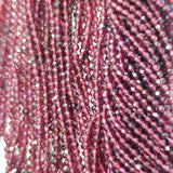 Red Garnet (Round)(Micro)(Faceted)(2.5mm)(15"Strand)