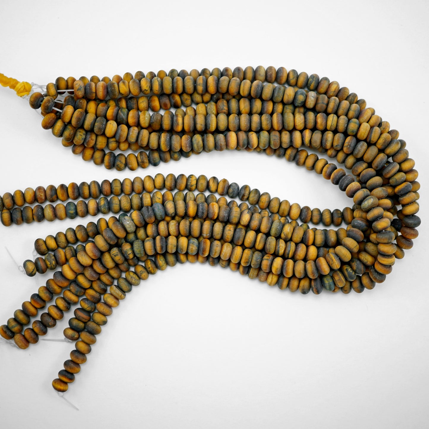 Tiger Eye (Rondelle)(Matte)(6mm)(8mm)(10mm)(16"Strand)
