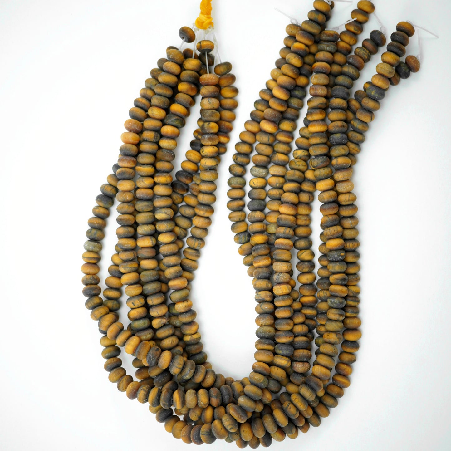 Tiger Eye (Rondelle)(Matte)(6mm)(8mm)(10mm)(16"Strand)