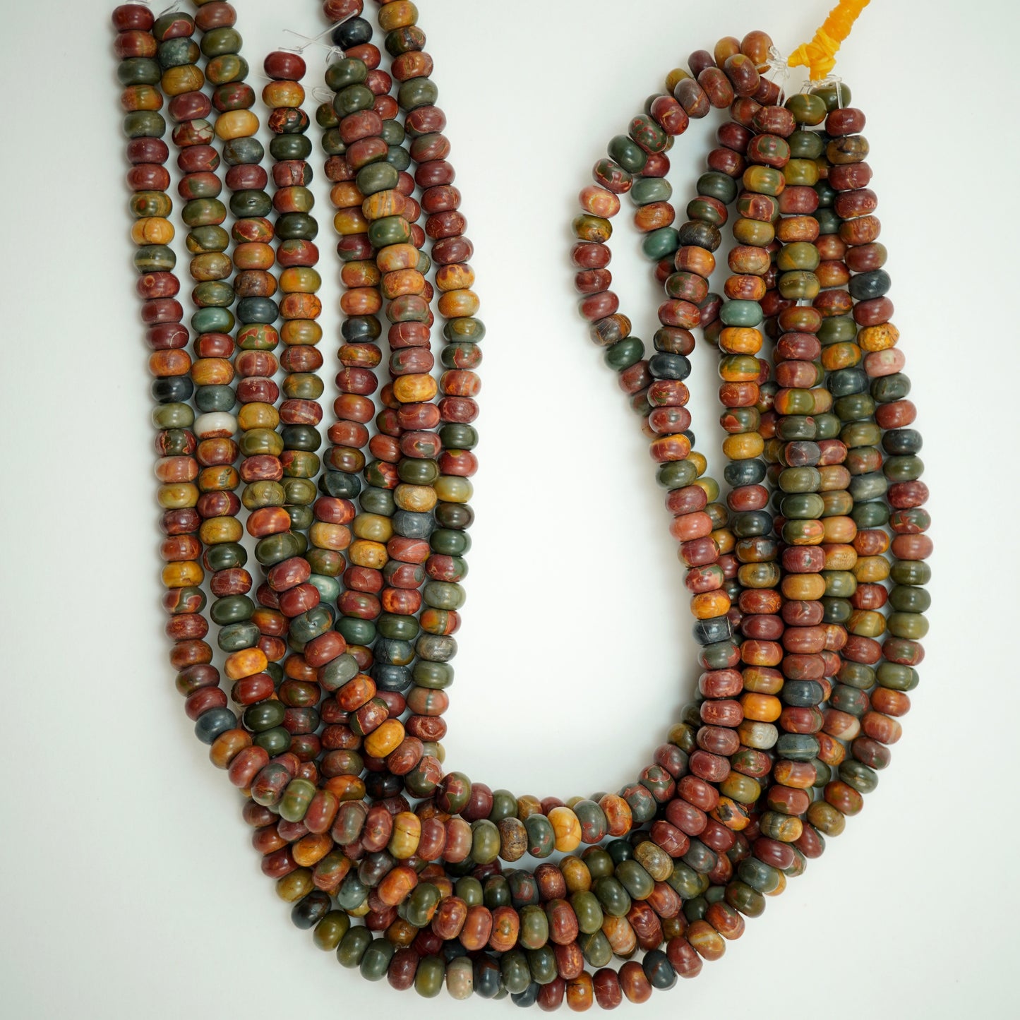 Red Creek Jasper (Rondelle)(Smooth)(6x4mm)(16"Strand)