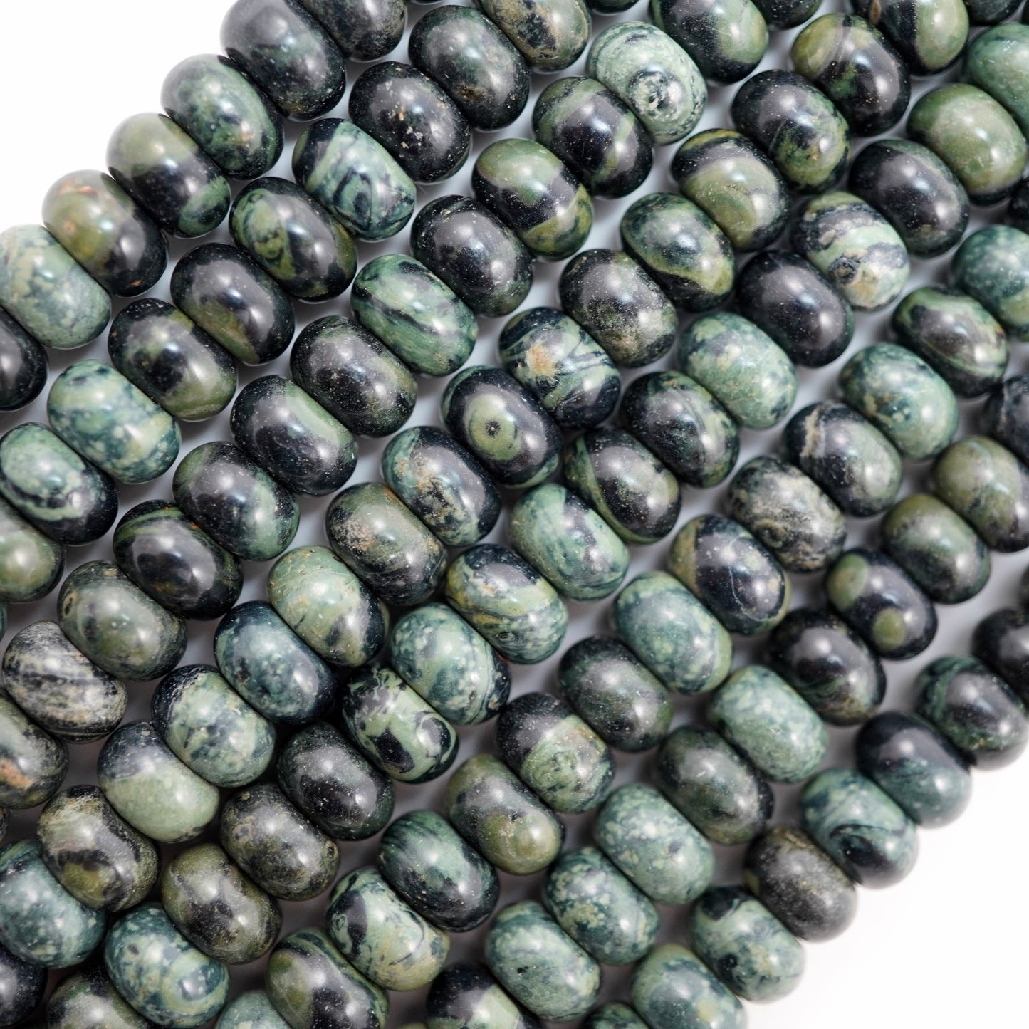 Kambaba Jasper (Rondelle)(Smooth)(10mm)(16"Strand)