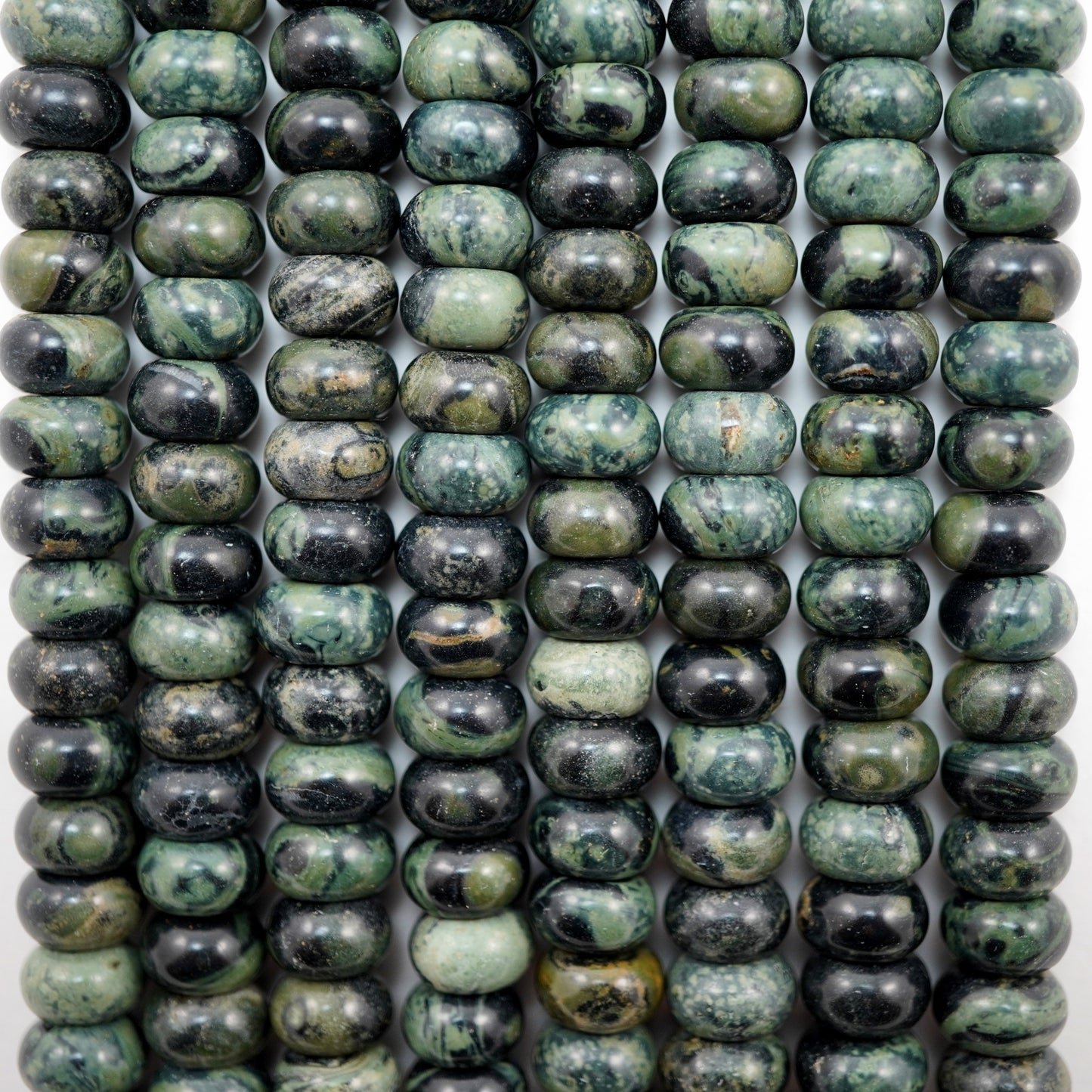 Kambaba Jasper (Rondelle)(Smooth)(10mm)(16"Strand)