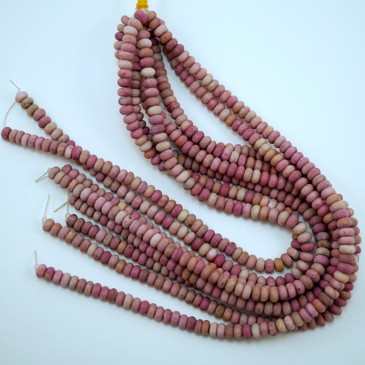 Thulite (Rondelle)(Matte)(6mm)(8mm)(16"Strand)