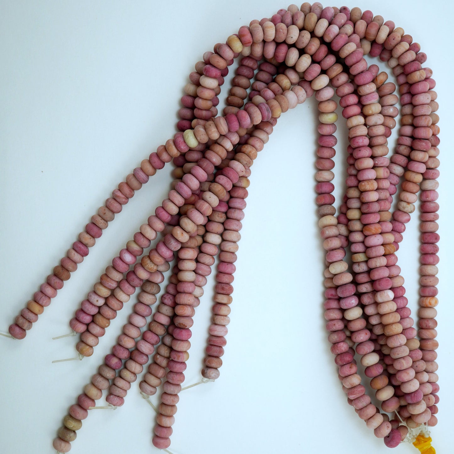 Thulite (Rondelle)(Matte)(6mm)(8mm)(16"Strand)