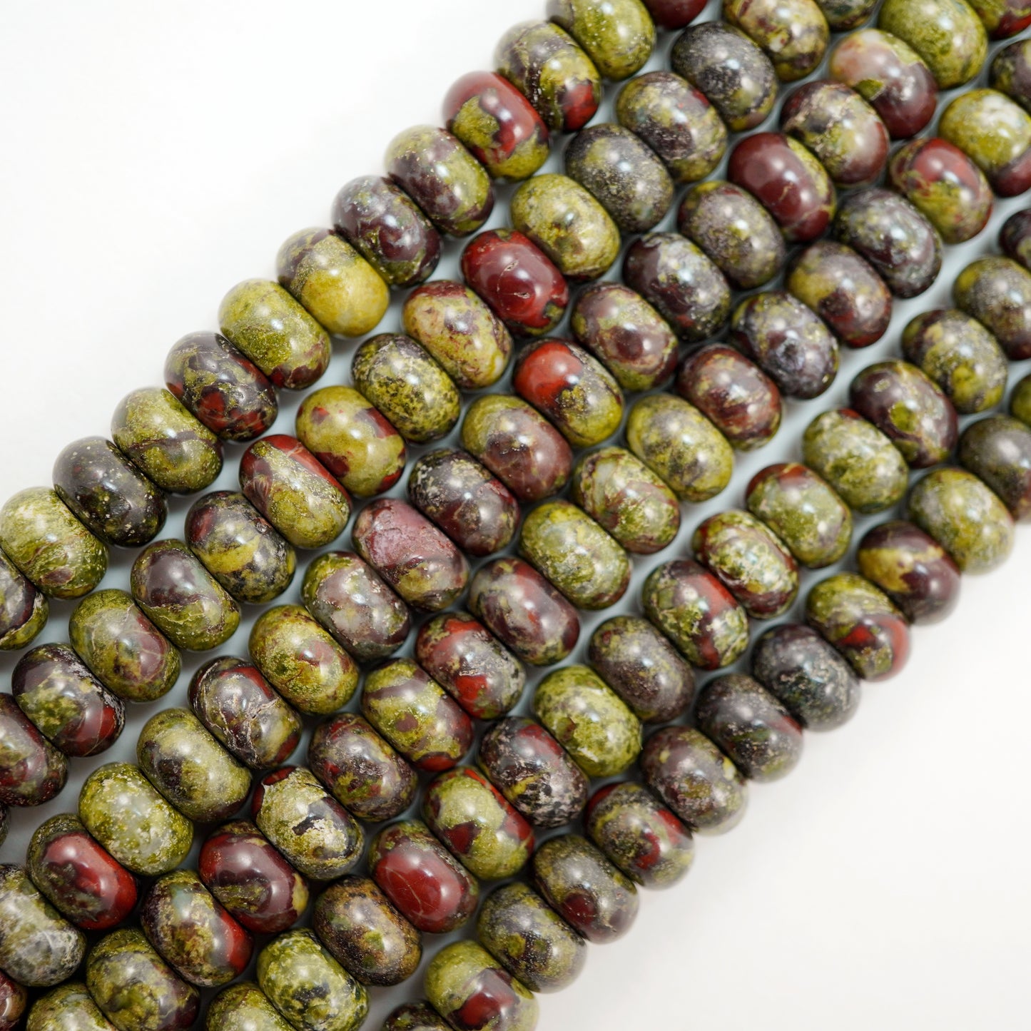 Dragon's Blood Jasper (Rondelle)(Smooth)(6mm)(8mm)(10mm)(16"Strand)