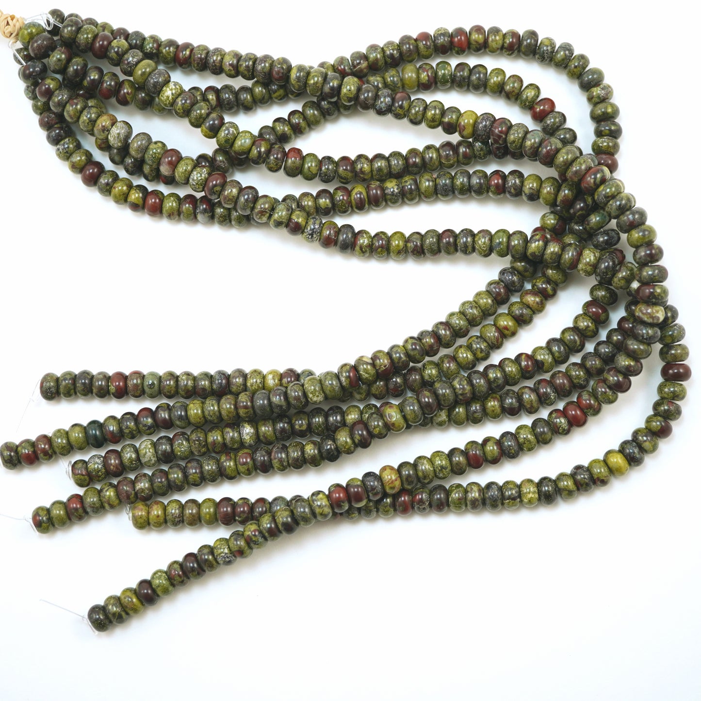 Dragon's Blood Jasper (Rondelle)(Smooth)(6mm)(8mm)(10mm)(16"Strand)
