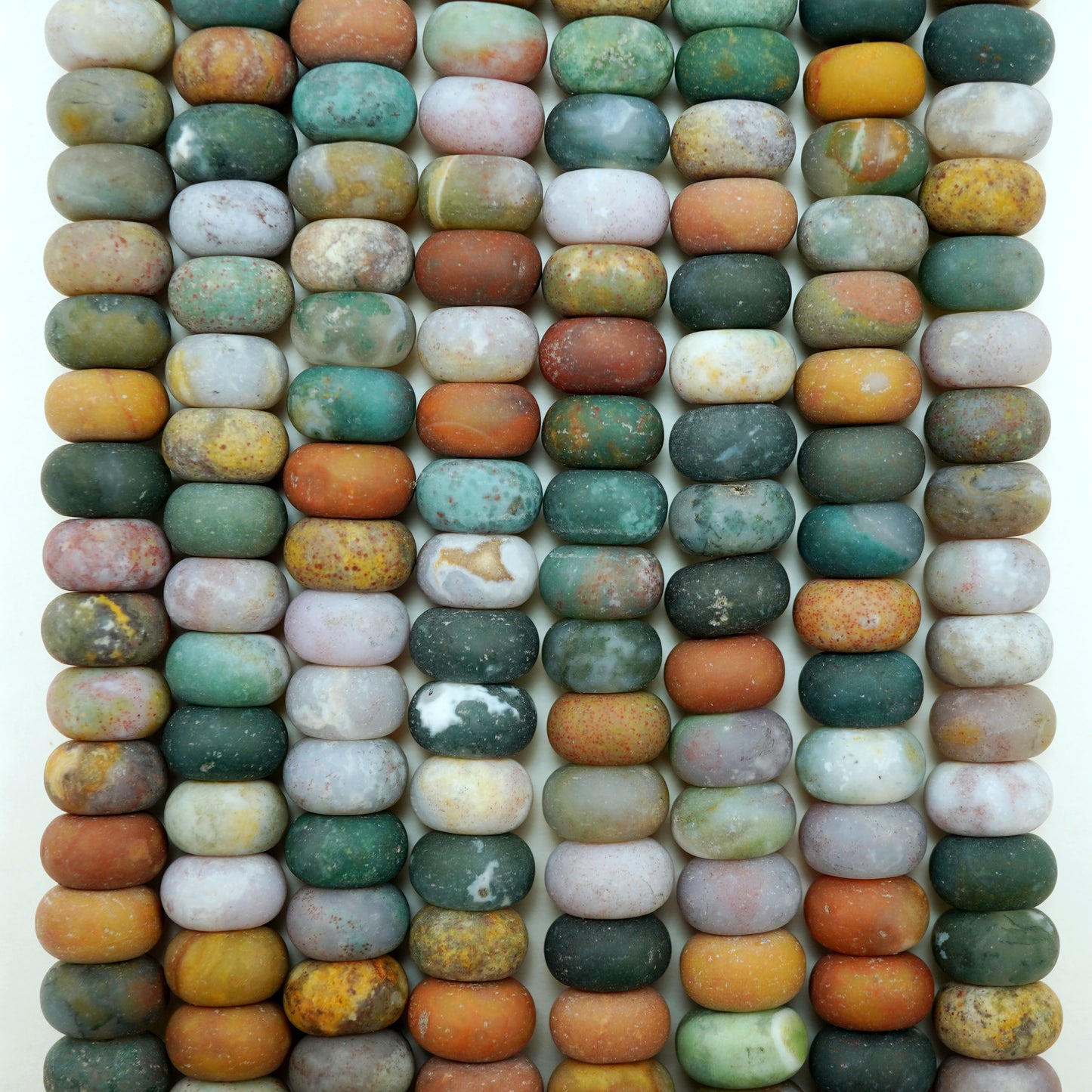 Fancy Jasper (Rondelle)(Matte)(6mm)(8mm)(10mm)(16"Strand)