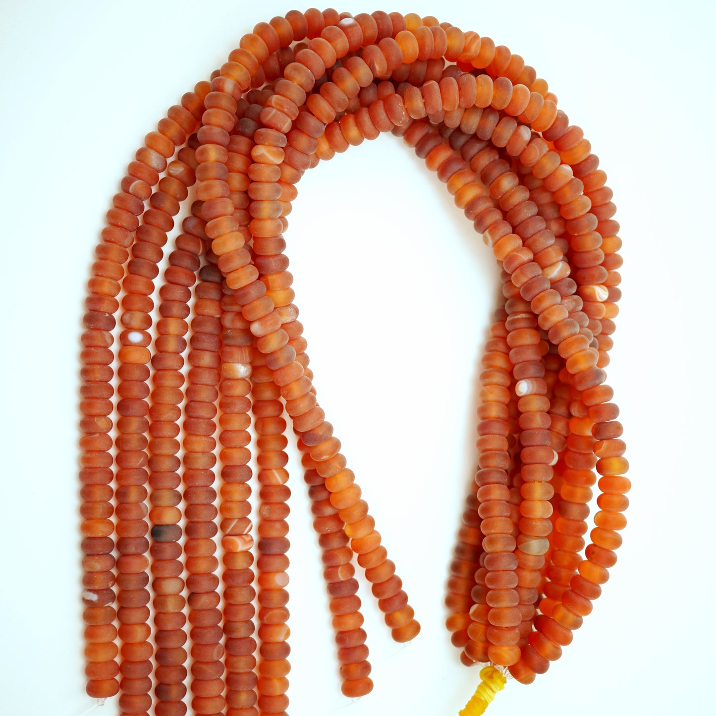 Carnelian (Rondelle)(Matte)(6mm)(8mm)(16"Strand)