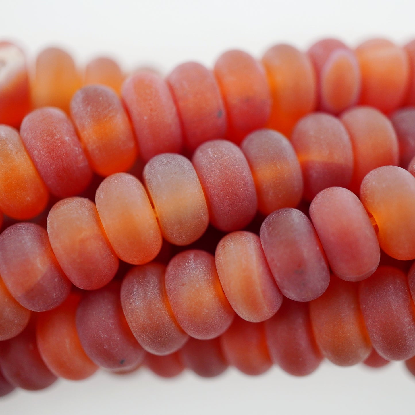 Carnelian (Rondelle)(Matte)(6mm)(8mm)(16"Strand)