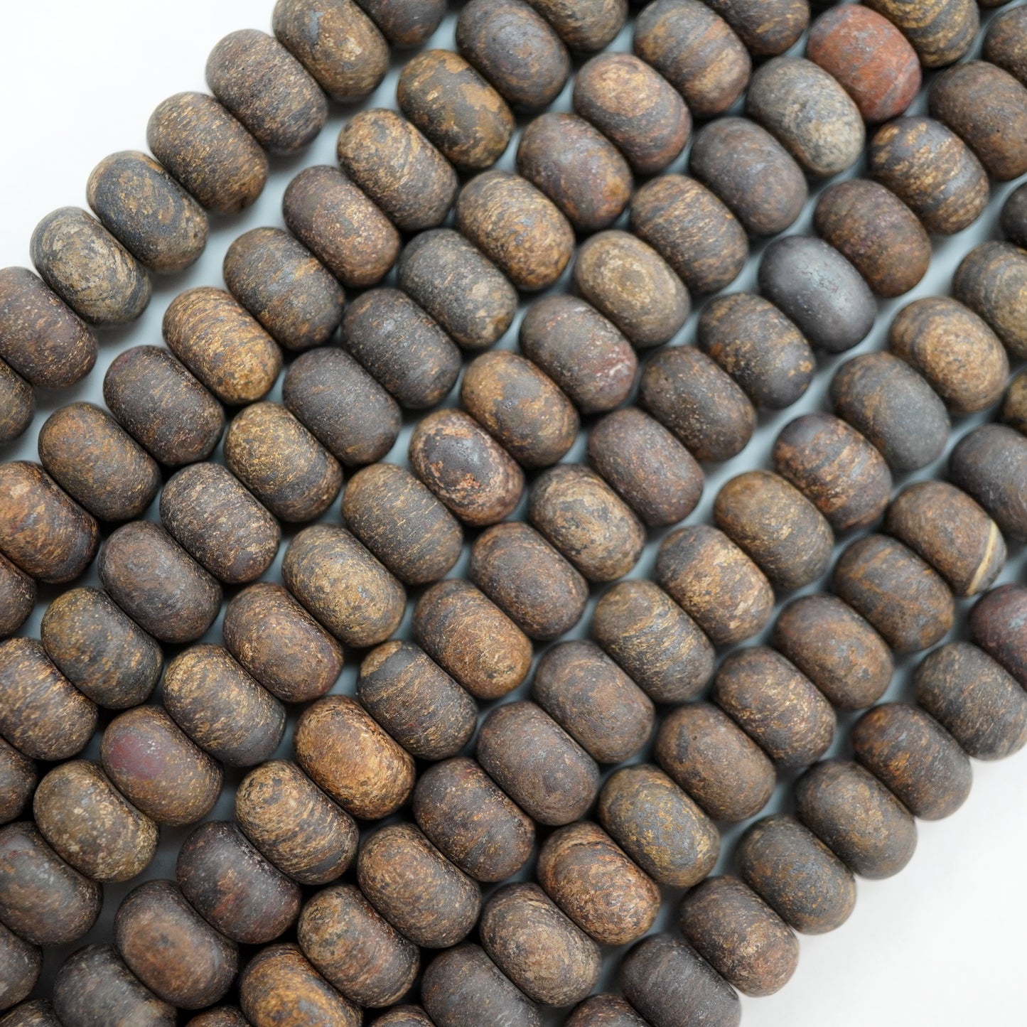 Bronzite (Rondelle)(Matte)(6mm)(8mm)(10mm)(16"Strand)