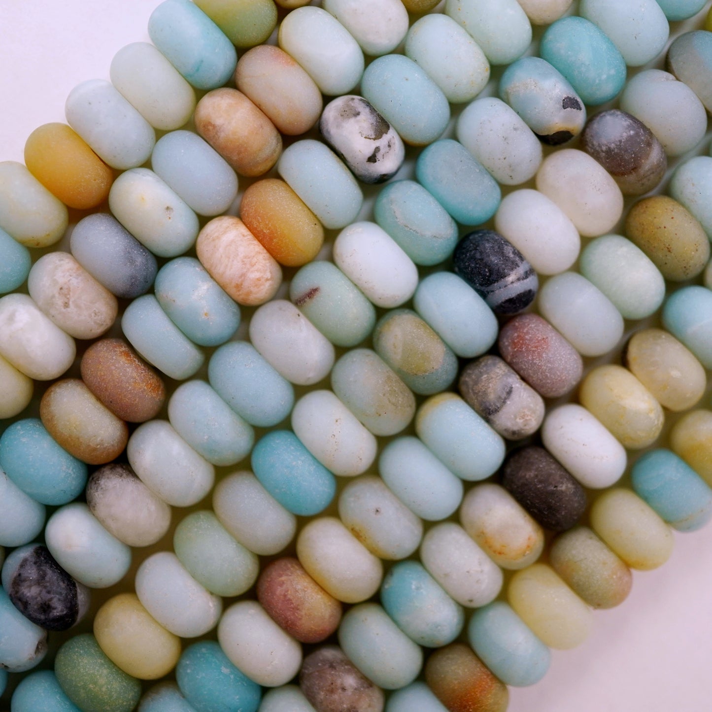 Black Gold Amazonite (Rondelle)(Matte)(6mm)(8mm)(10mm)