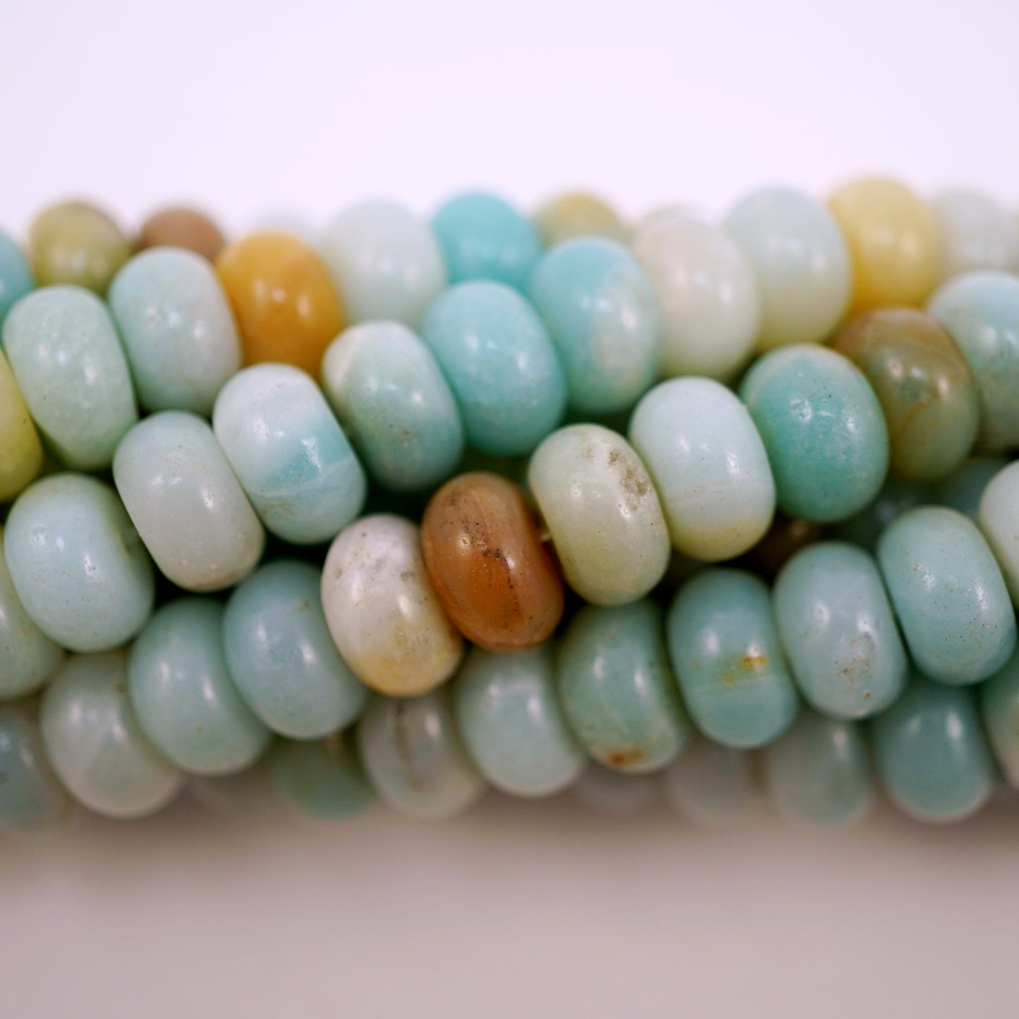 Black Gold Amazonite (Rondelle)(Smooth)(6mm)(8mm)(10mm)