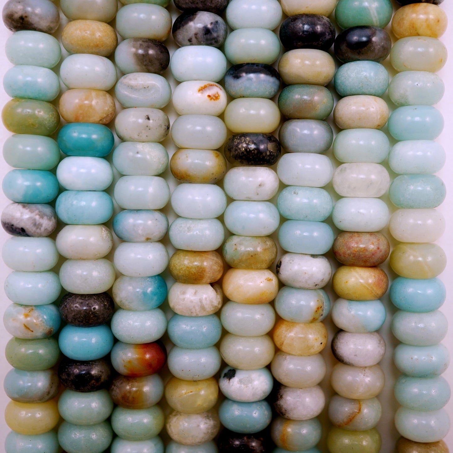 Black Gold Amazonite (Rondelle)(Smooth)(6mm)(8mm)(10mm)