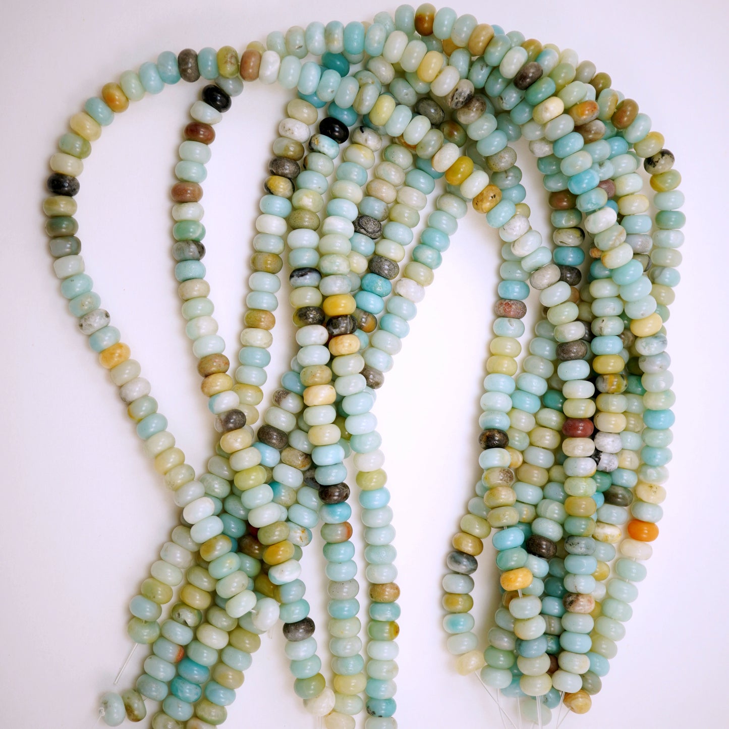 Black Gold Amazonite (Rondelle)(Smooth)(6mm)(8mm)(10mm)